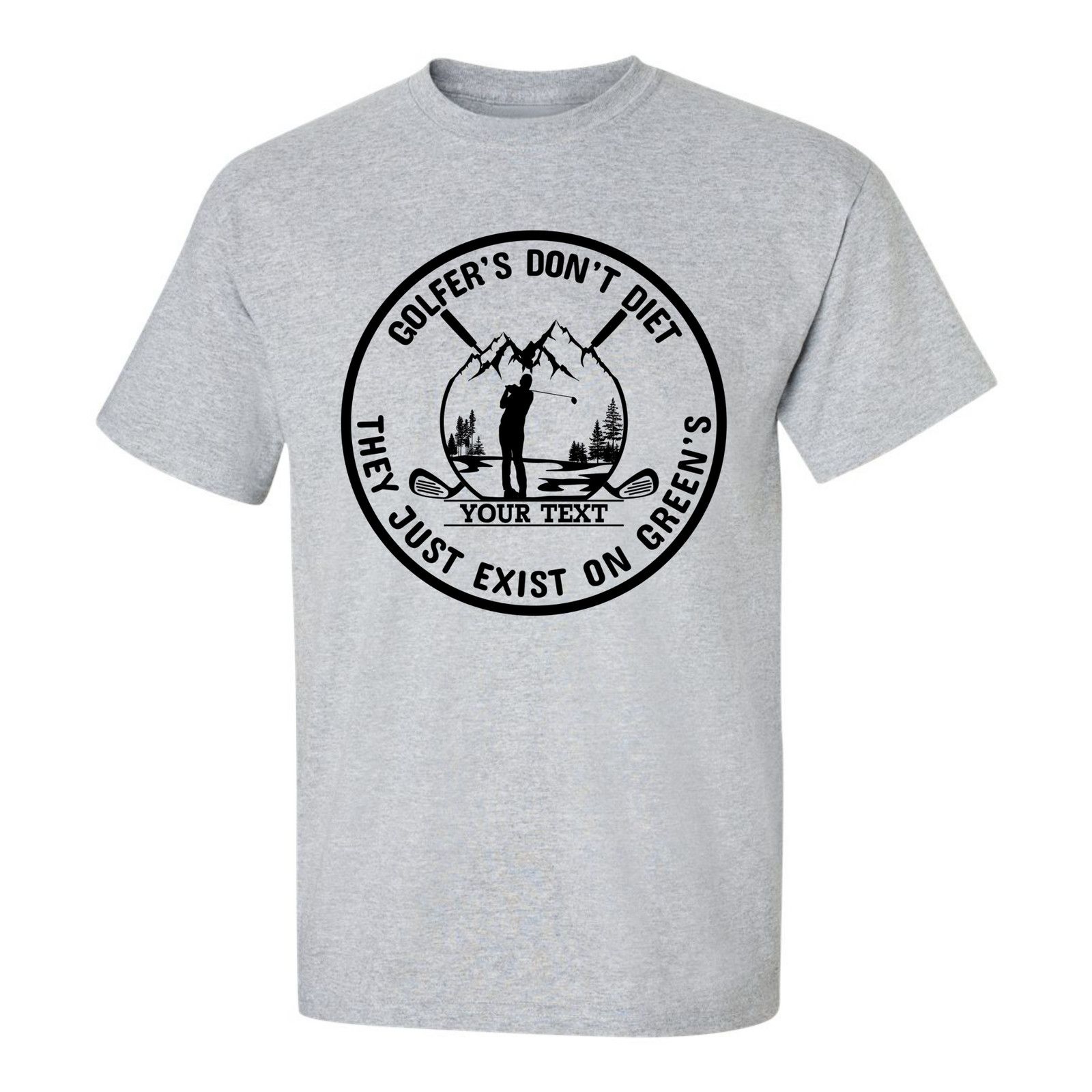 Gildan Golfers Don't Diet Custom Name Funny Swinging Golfer T-Shirt Size US XL / EU 56 / 4 - 19 Thumbnail