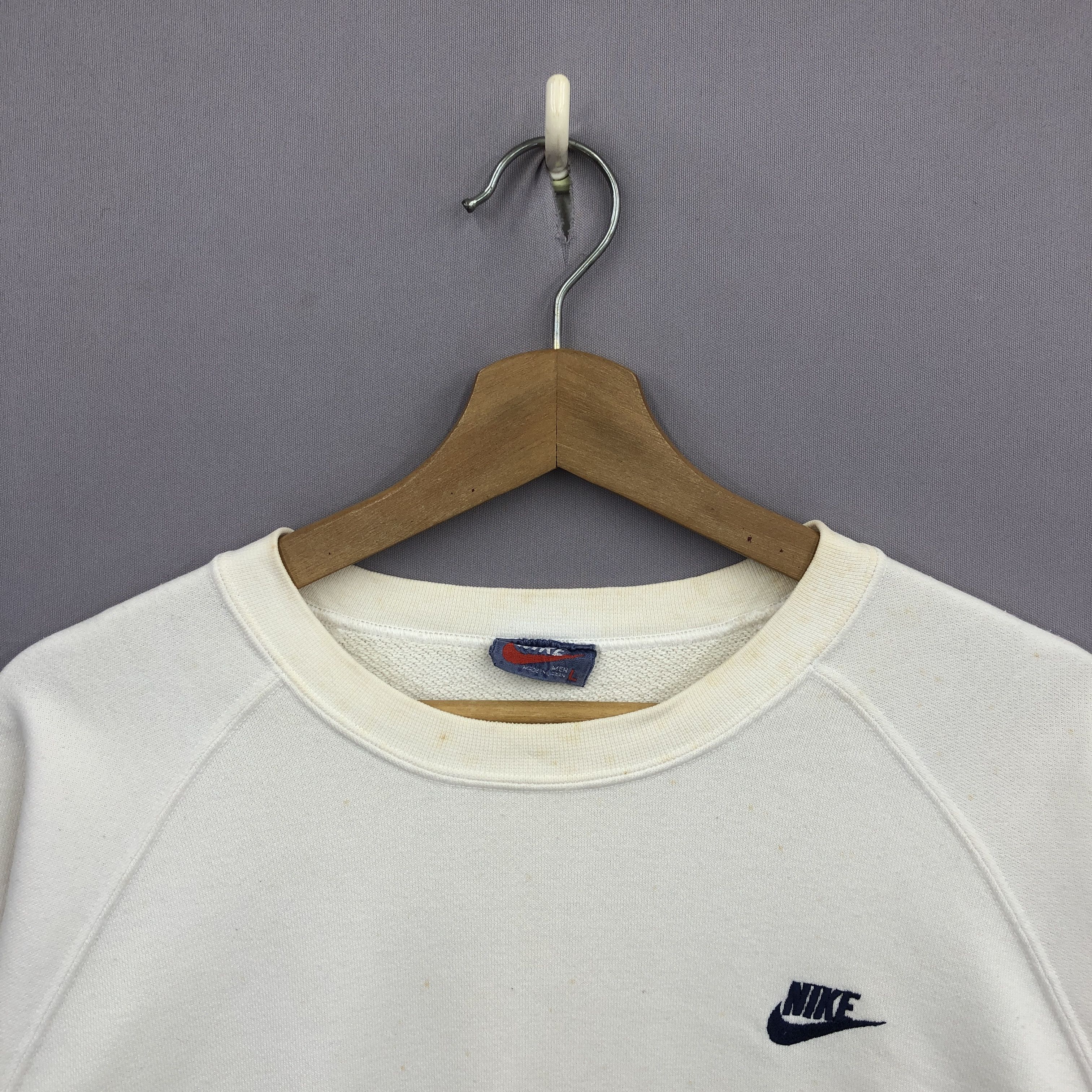 Nike Vintage 90s Nike Sweater Japan Nike Swoosh Sweatshirt Size US L / EU 52-54 / 3 - 2 Thumbnail