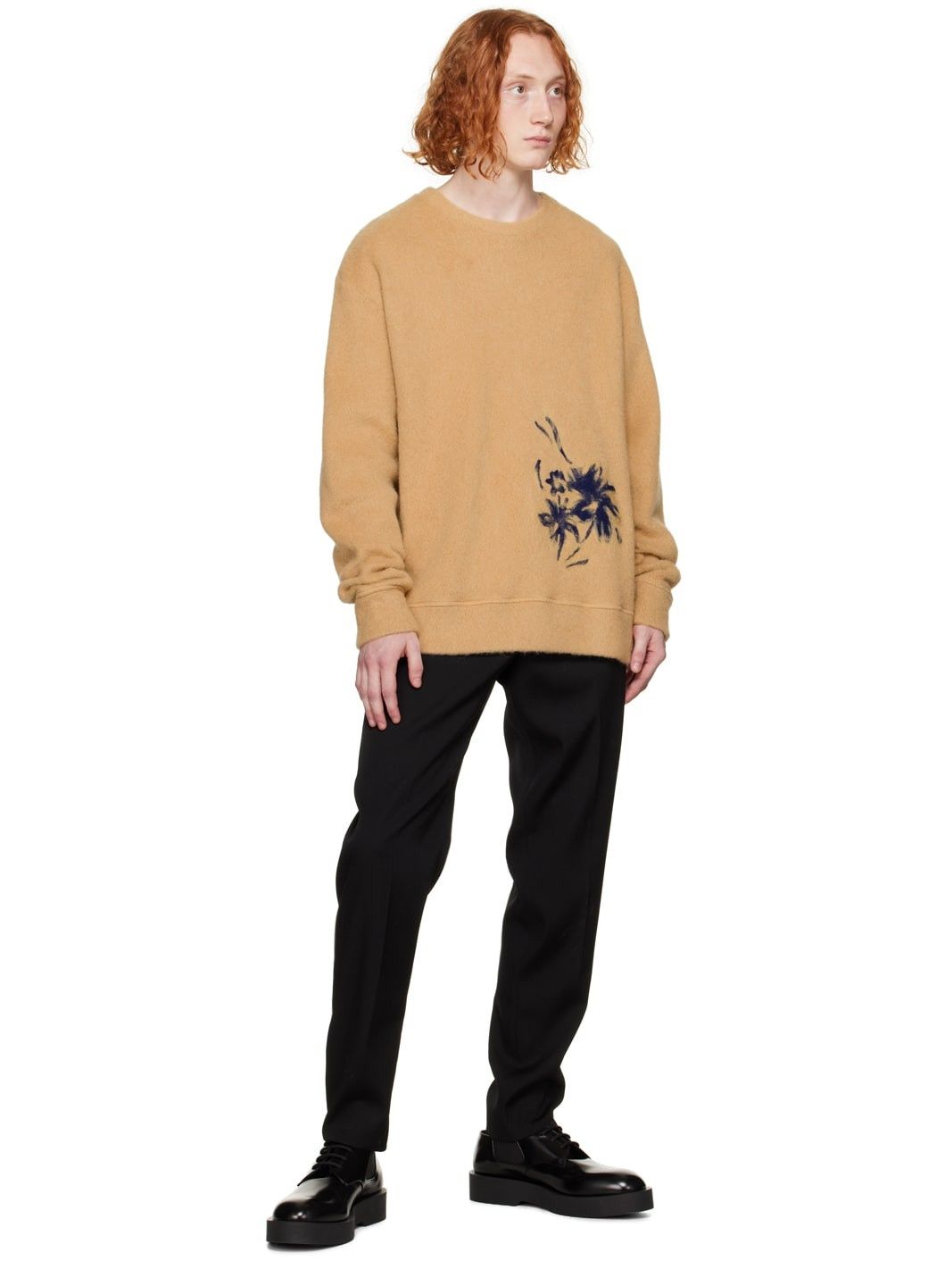 Jil Sander o1mt1gz0625 Crewneck Sweater in Tan Size US M / EU 48-50 / 2 - 4 Thumbnail