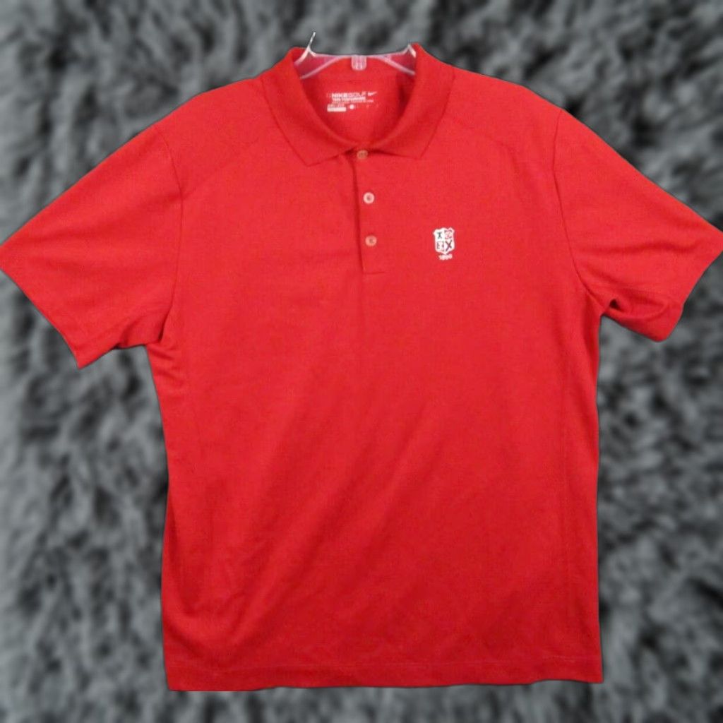 Nike Nike Golf Tour Performance Polo Shirt Large Mens Red Dri-Fit Short Sleeve Shirt Size US L / EU 52-54 / 3 - 1 Thumbnail
