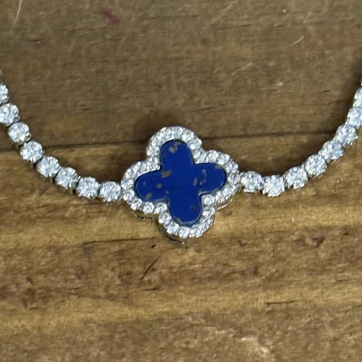 Other Silver tone blue clover bolo tennis bracelet Size ONE SIZE - 5 Thumbnail