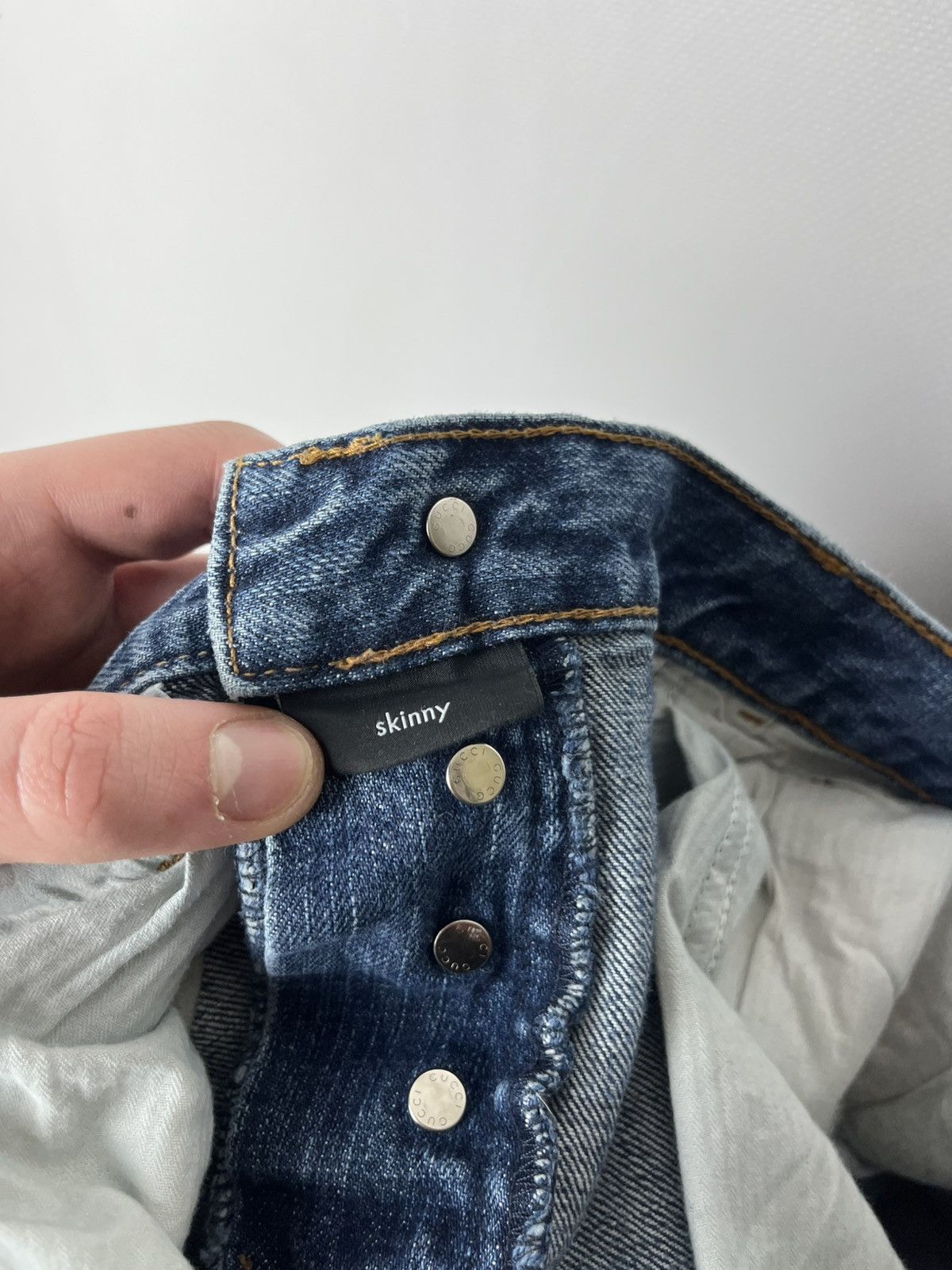 Gucci Gucci 2009 Skinny Fit Denim Jeans GG Logo Size 48 Size US 32 / EU 48 - 16 Thumbnail