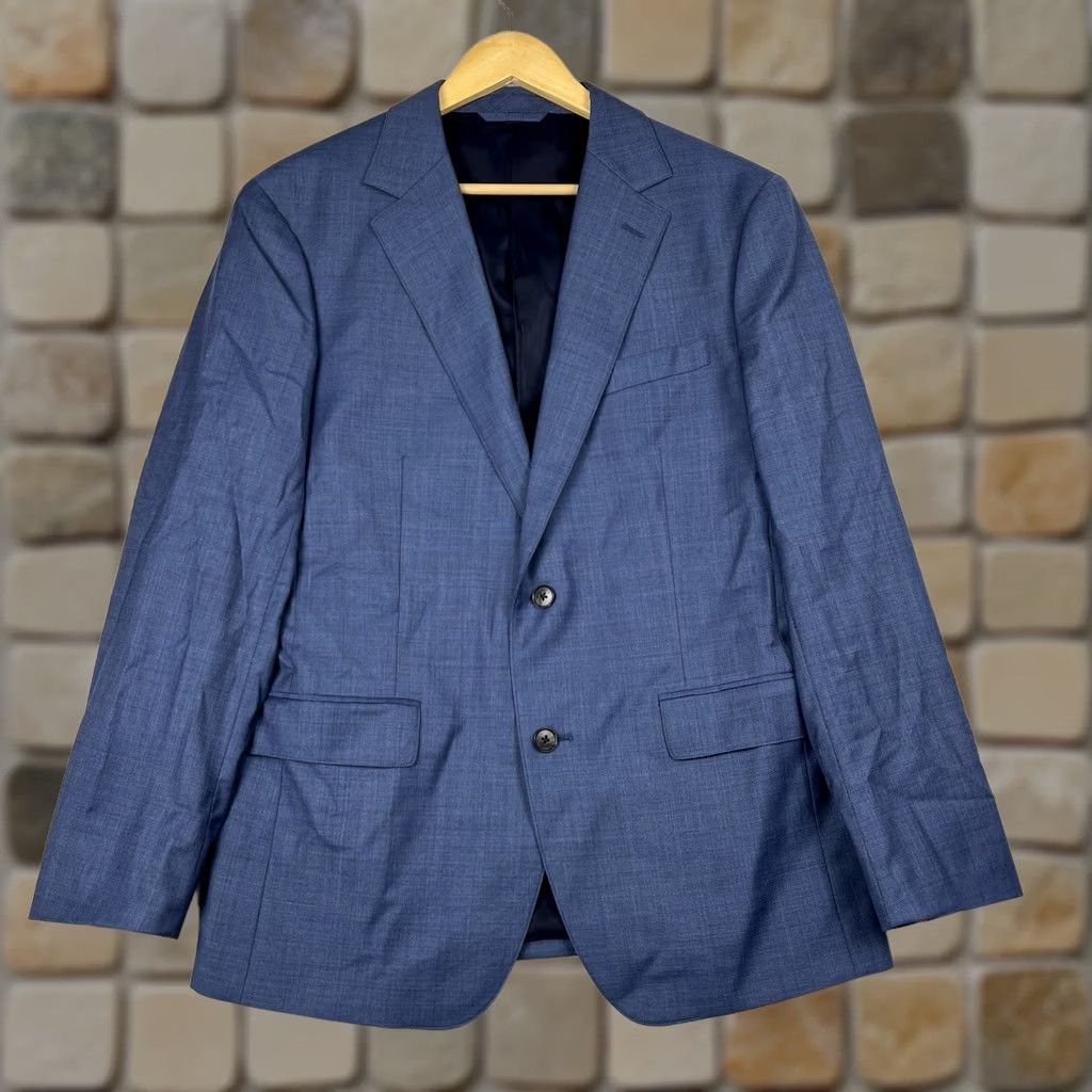 Bonobos Bonobos Suit 40R Blue Wool Italy Mens Jacket Pants 2 Piece Slim Fit Notch Lapel 2 Button Double Vent Regular Style: Suit Separate Size 40R - 1 Thumbnail