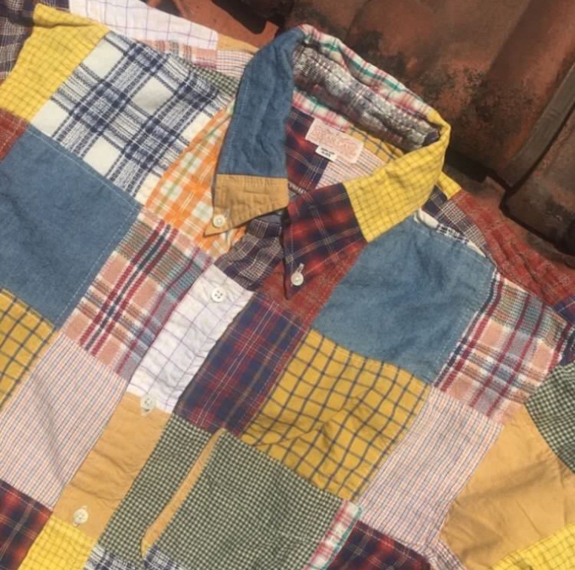 Sugar Cane × Toyo Enterprises Sugarcane Short Patchwork LongSleeve Shirt Size US M / EU 48-50 / 2 - 2 Thumbnail