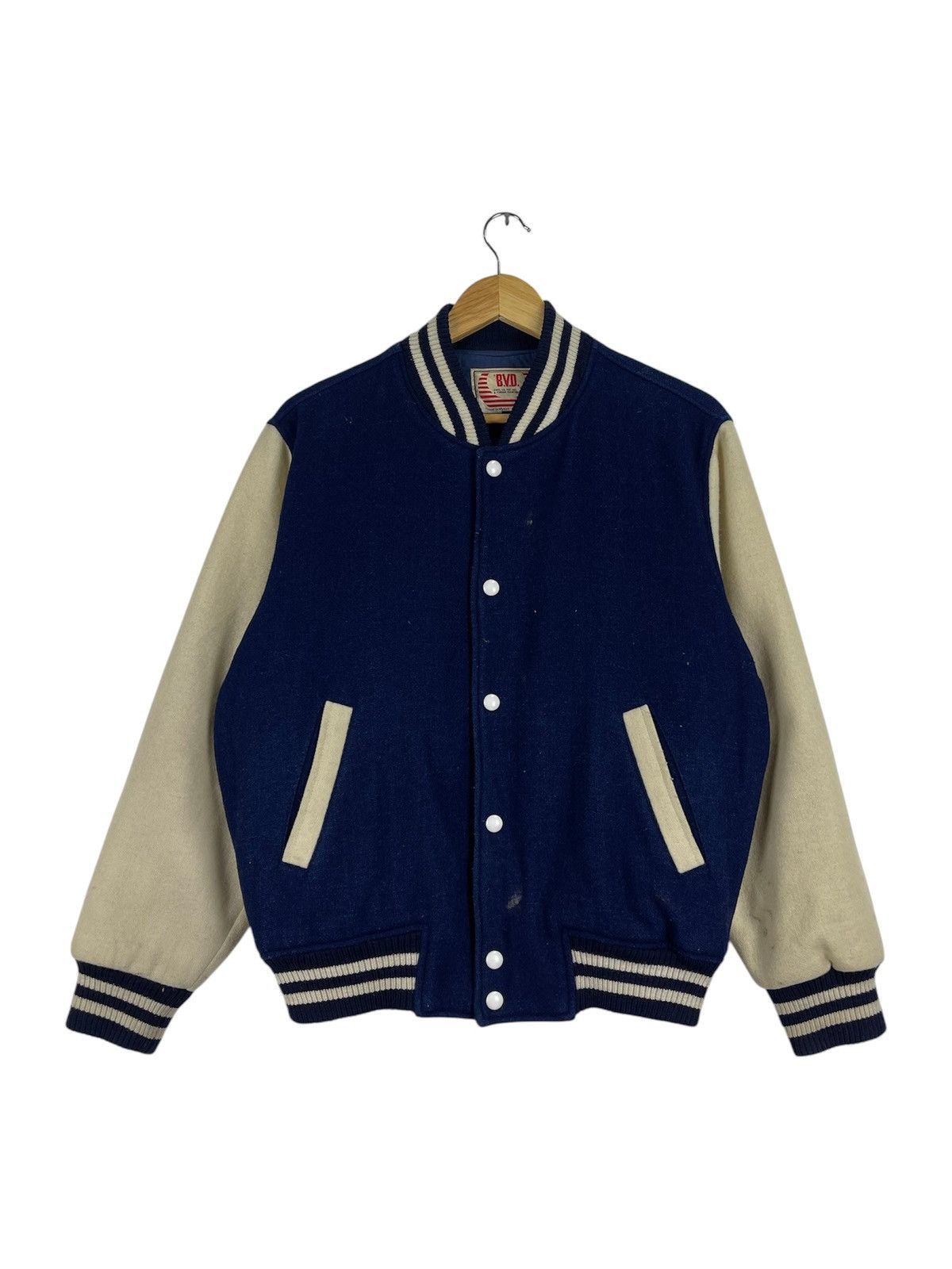 Japanese Brand B.V.D Varsity Jacket Size US L / EU 52-54 / 3 - 1 Thumbnail