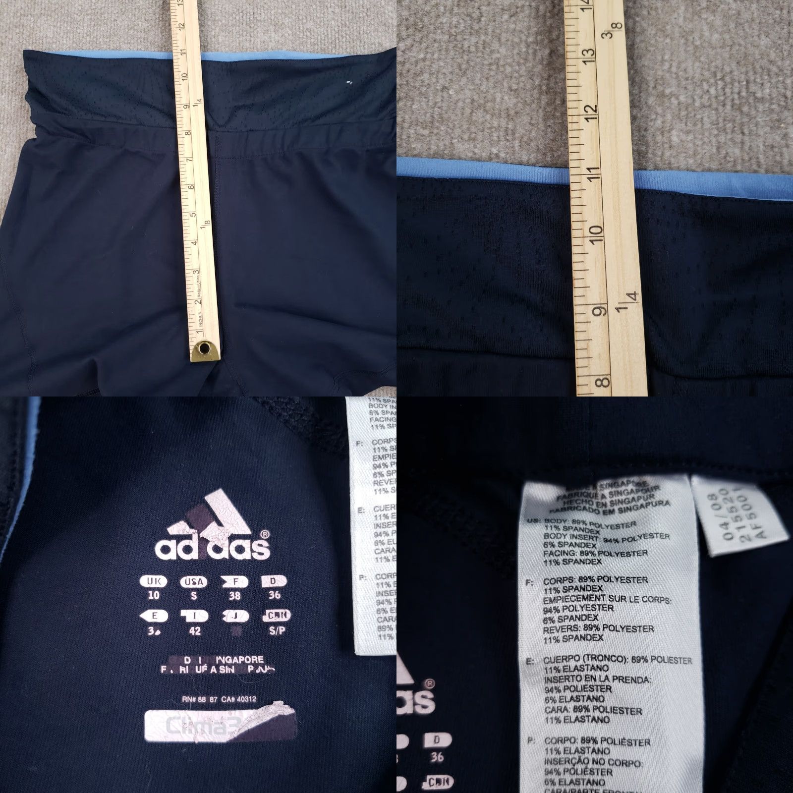 Adidas Adidas Womens Shorts Small Blue Elastic Waist Comfort Size 28" / US 6 / IT 42 - 8 Thumbnail