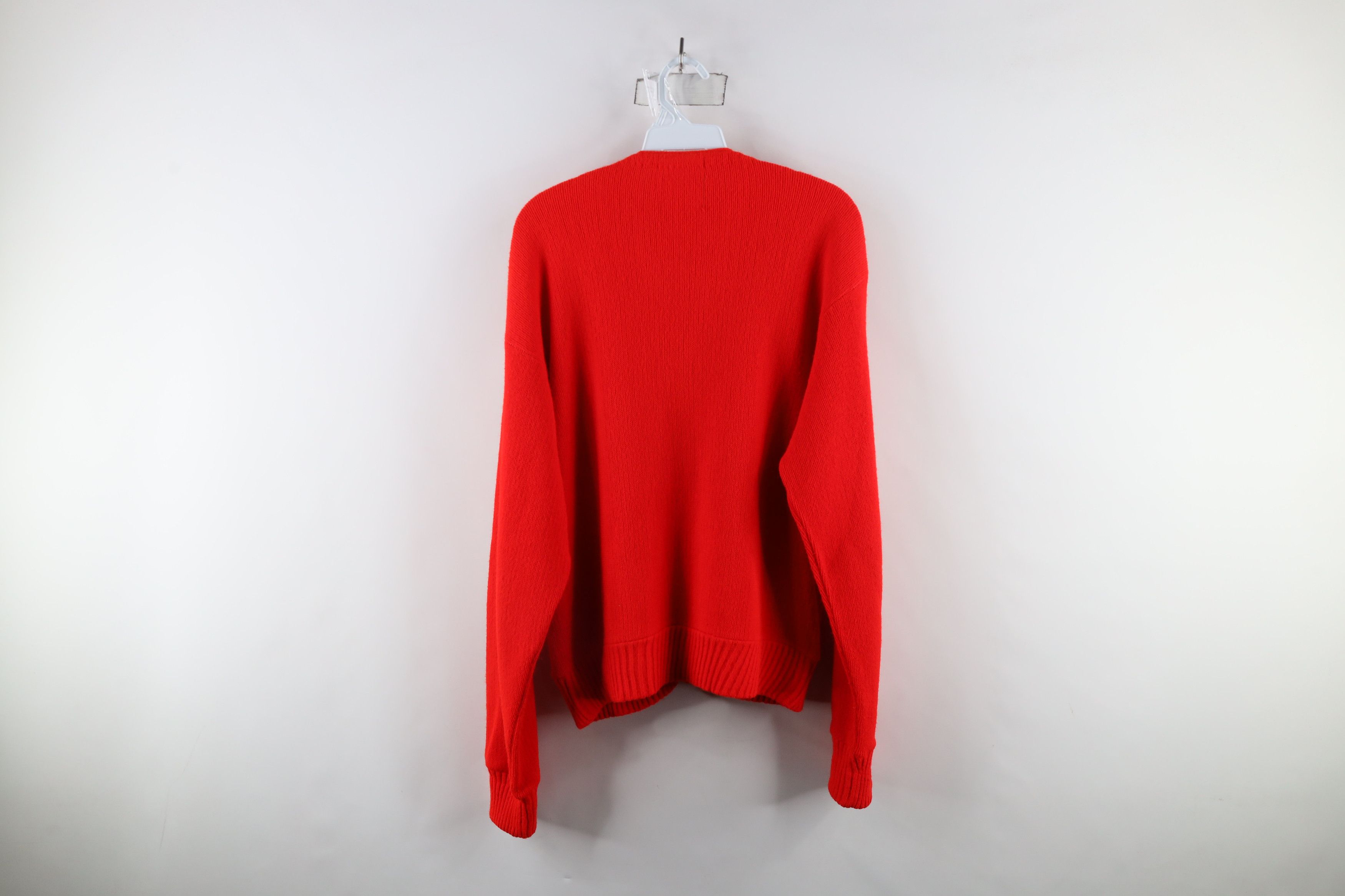 Vintage Vintage 50s 60s Streetwear Knit Cardigan Sweater Red USA Size US M / EU 48-50 / 2 - 9 Thumbnail