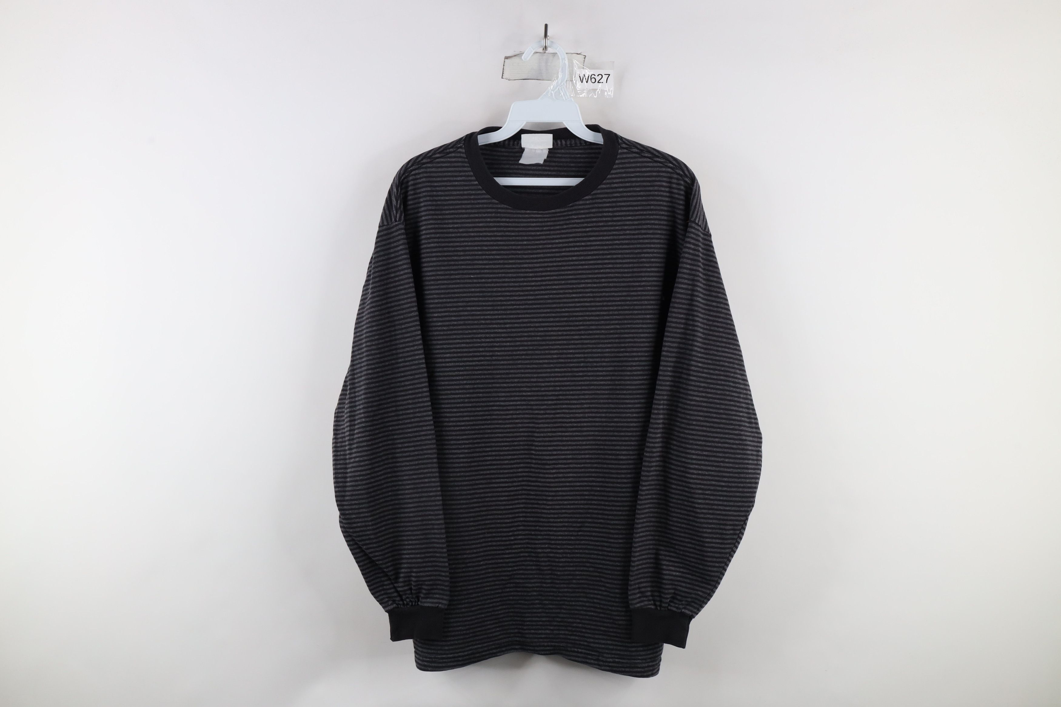 Vintage Vintage 90s Streetwear Long Sleeve T-Shirt Gray Cotton Size US M / EU 48-50 / 2 - 1 Thumbnail