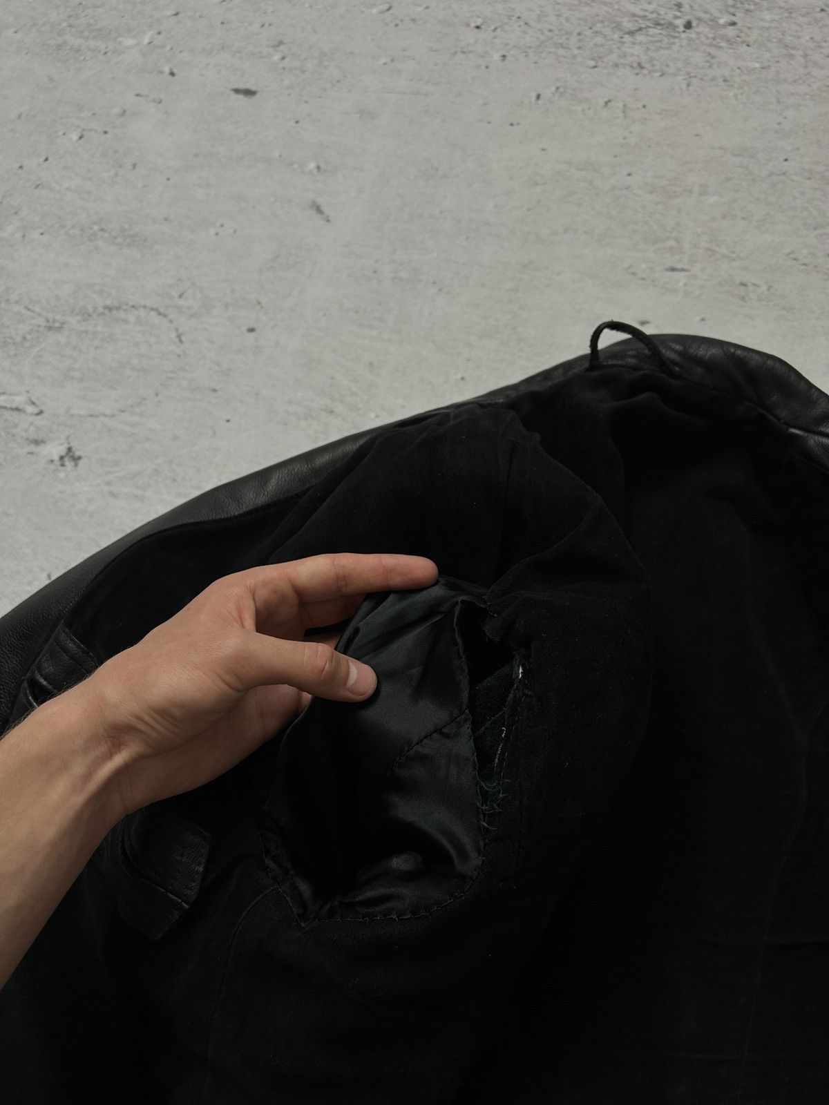 💥Vintage Real Leather Avant Garde Jacket 90s Italy Designer💥
