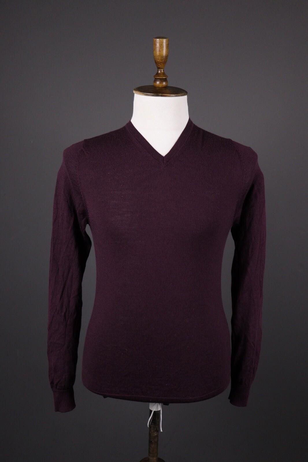 Lindbergh Lindbergh Black Label Burdungly Men's Wool V-Neck Sweater S Size US S / EU 44-46 / 1 - 1 Thumbnail