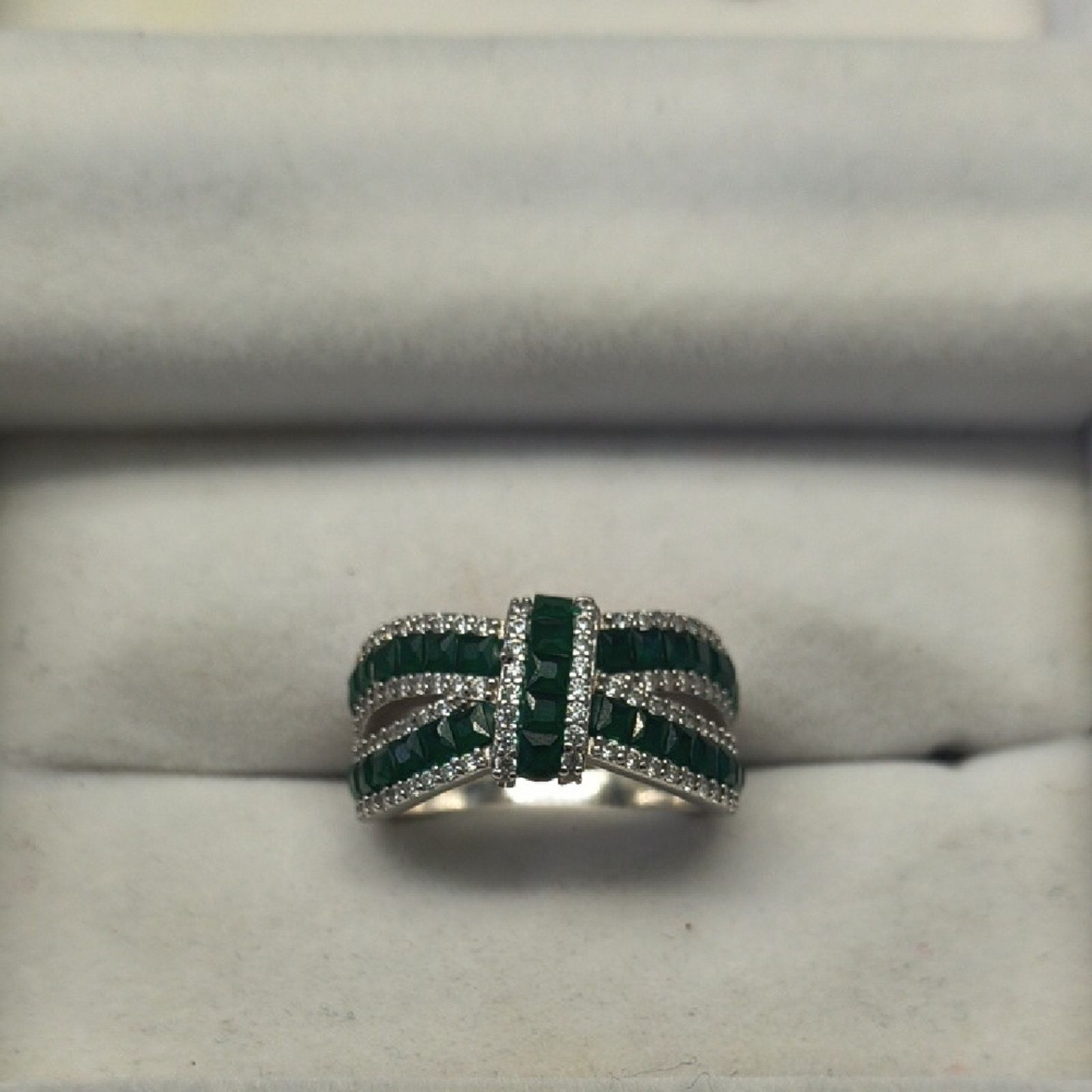 Other D-Joy Sterling Created Diamonds Crossover Ring - Size 7 Size ONE SIZE - 11 Thumbnail