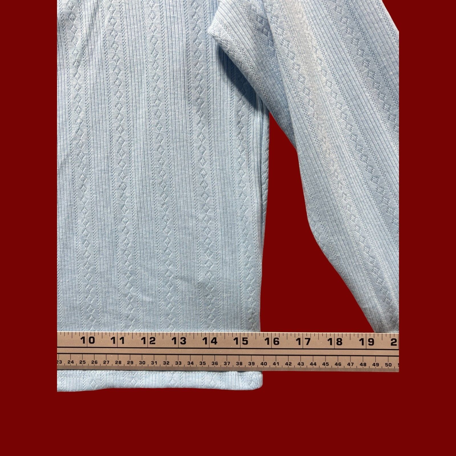 Other Wild Fable - Women's Long Sleeve Square Neck Pointelle T-Shi Size L / US 10 / IT 46 - 7 Thumbnail