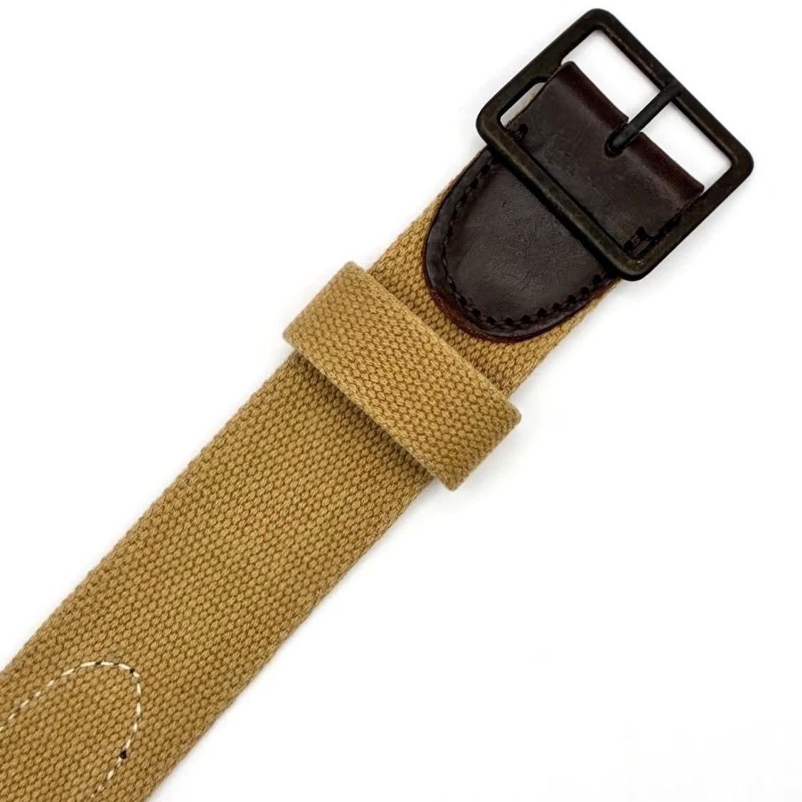 Ralph Lauren RRL Ralph Lauren Military Canvas Belt Khaki Brown Logo Excellent Condition Men 36 Leather Canvas Belt Military/Webbed Brown Color Belt Size 36 - 6 Thumbnail