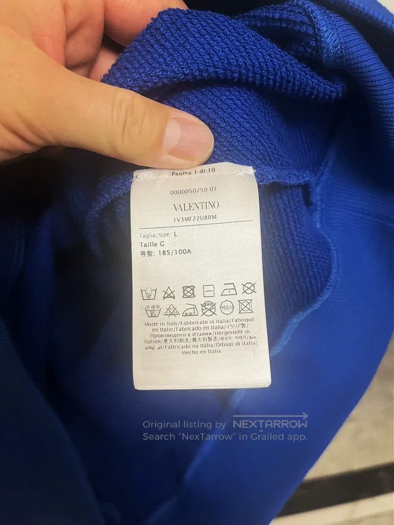 Valentino Valentino Blue hooded sweatshirt Size US L / EU 52-54 / 3 - 7 Thumbnail