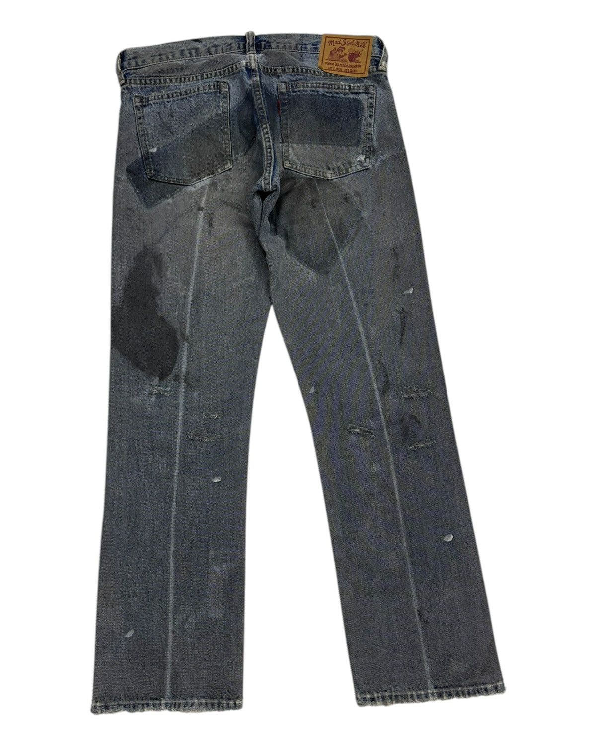 Hysteric Glamour × Japanese Brand × Undercover 🔥VINTAGE RNA MAD STYLE RIPPED DISTRESS DENIM JEANS Size US 32 / EU 48 - 4 Thumbnail