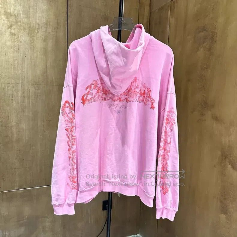 Balenciaga Balenciaga Pink Sanskrit Zip Hoodie Size US M / EU 48-50 / 2 - 6 Thumbnail