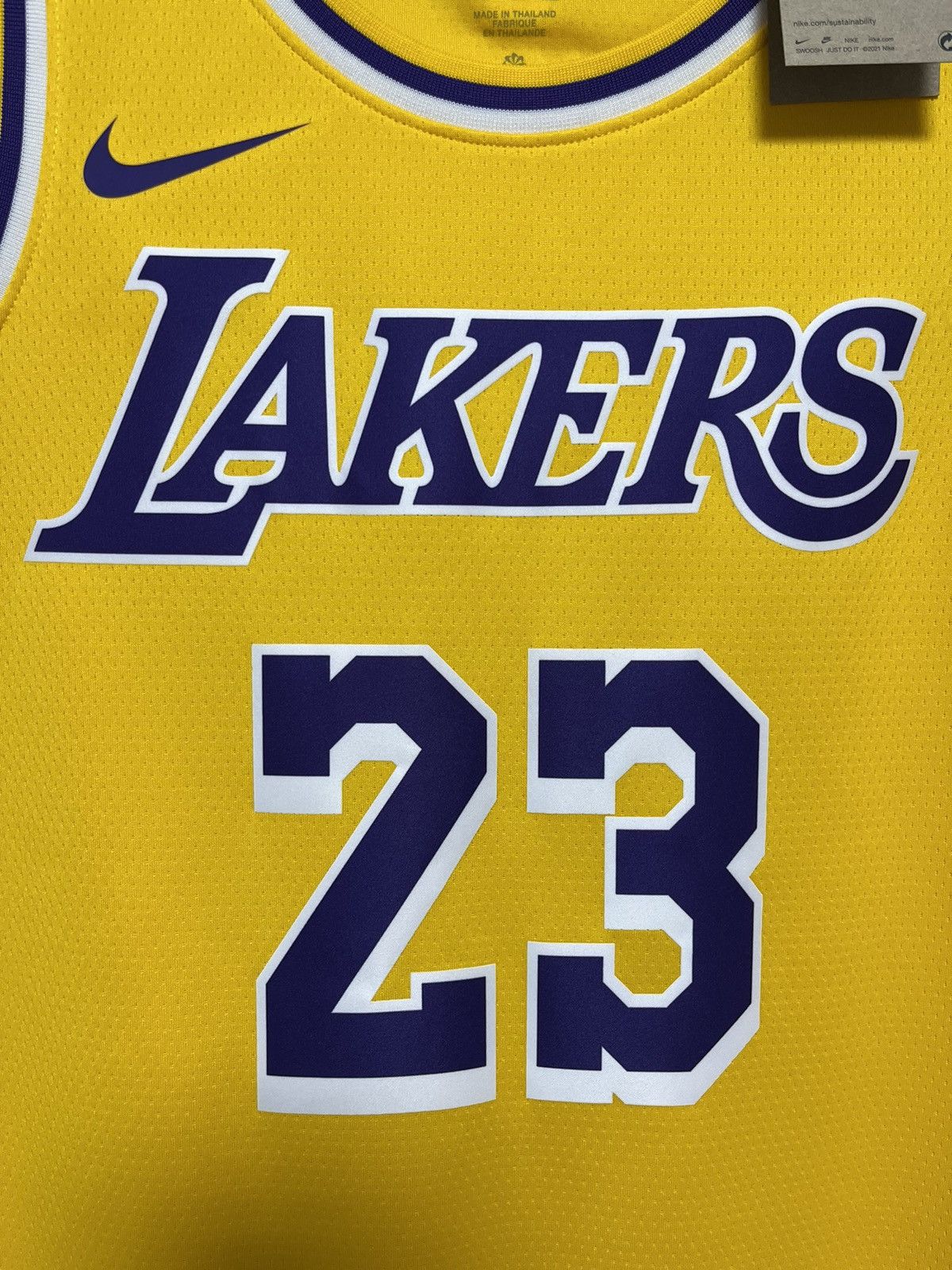 Nike Nike LeBron James Los Angeles Lakers Icon Edition Jersey Size US L / EU 52-54 / 3 - 3 Thumbnail