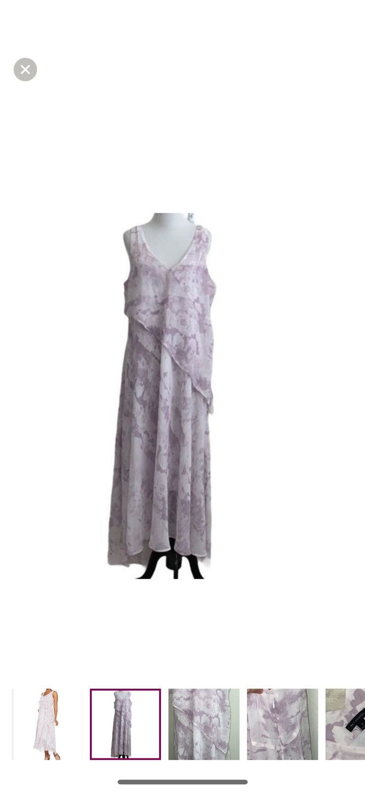 Halston H by halston lavender sky floral layered maxi dress size 12 Size XL / US 12-14 / IT 48-50 - 1 Thumbnail
