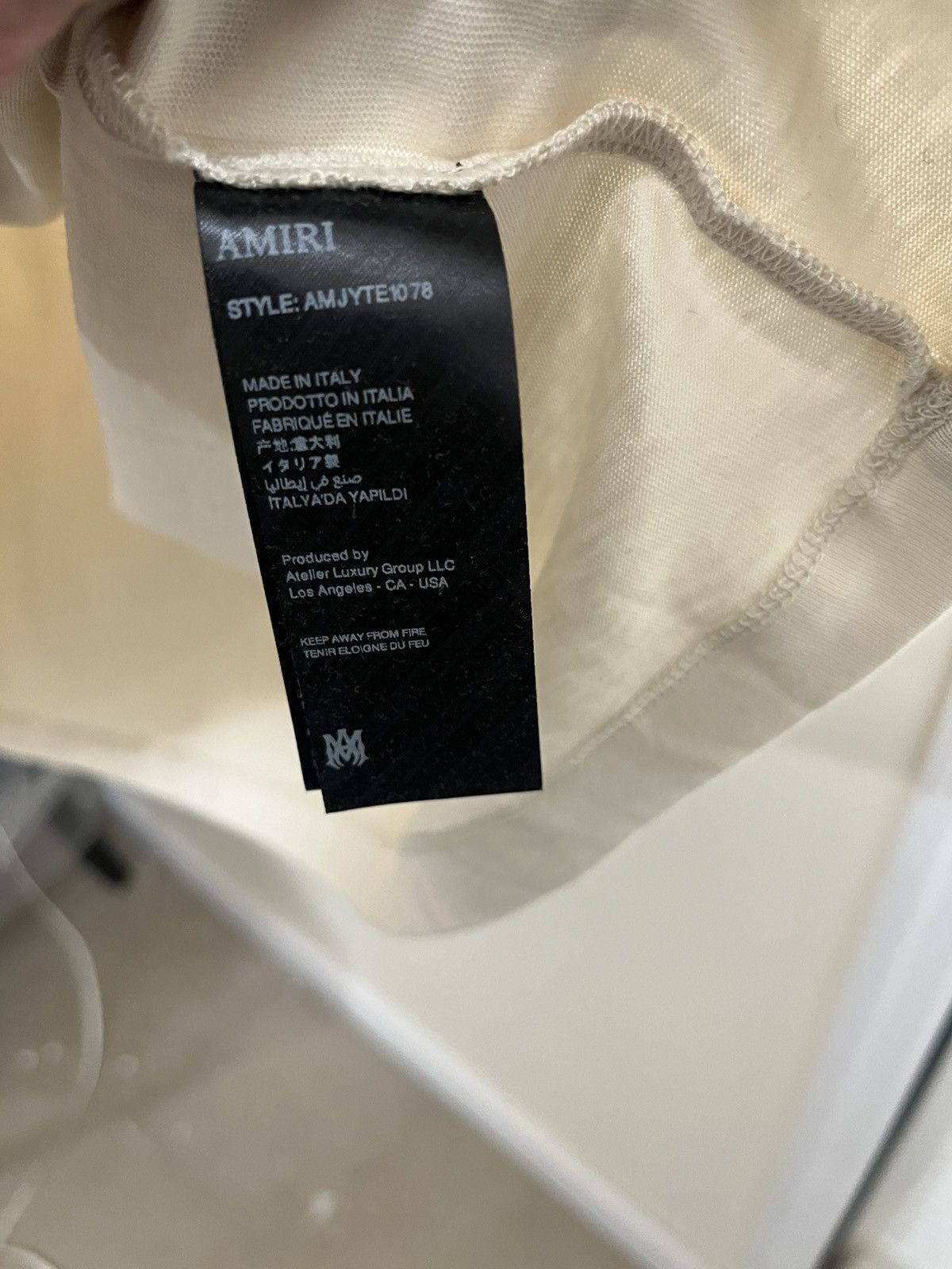 Amiri Amiri Staggered Tee Sz XXL(Cream) Size US XXL / EU 58 / 5 - 8 Thumbnail