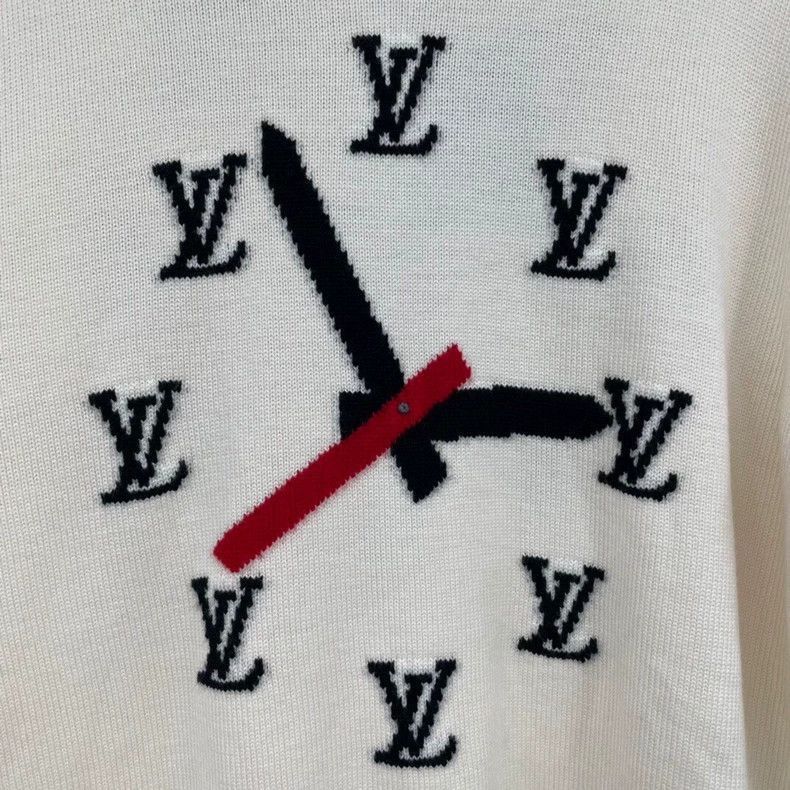 Louis Vuitton Louis Vuitton Clock Logo Knitted Sweater -2505 Size US XL / EU 56 / 4 - 5 Thumbnail