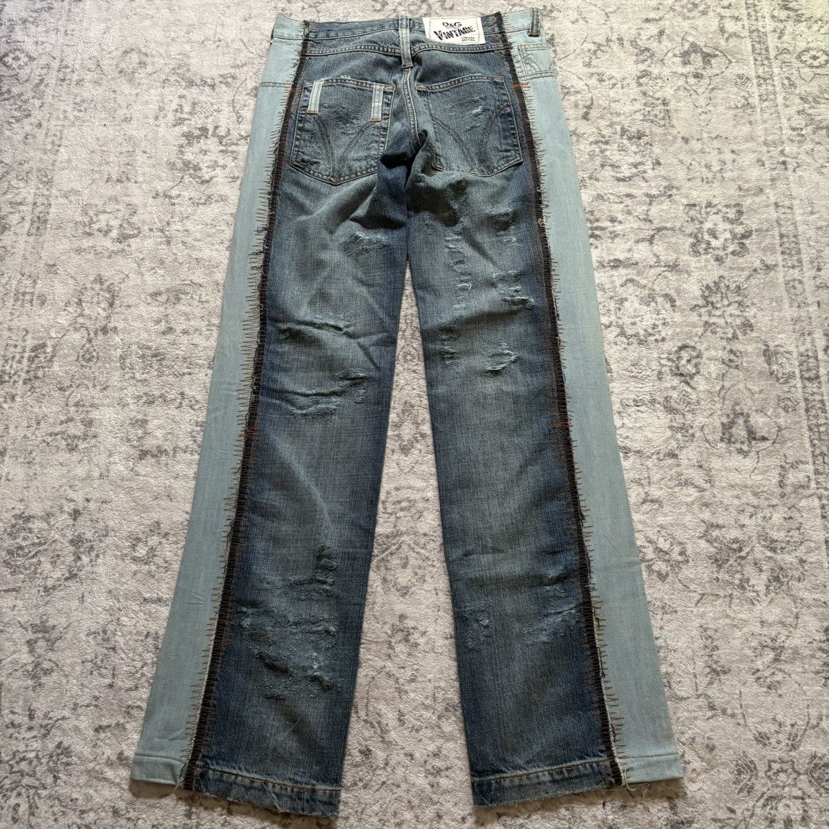Dolce & Gabbana Dolce & Gabbana Hybrid Distressed Blue Denim Jeans | Size 31 Size US 32 / EU 48 - 7 Thumbnail