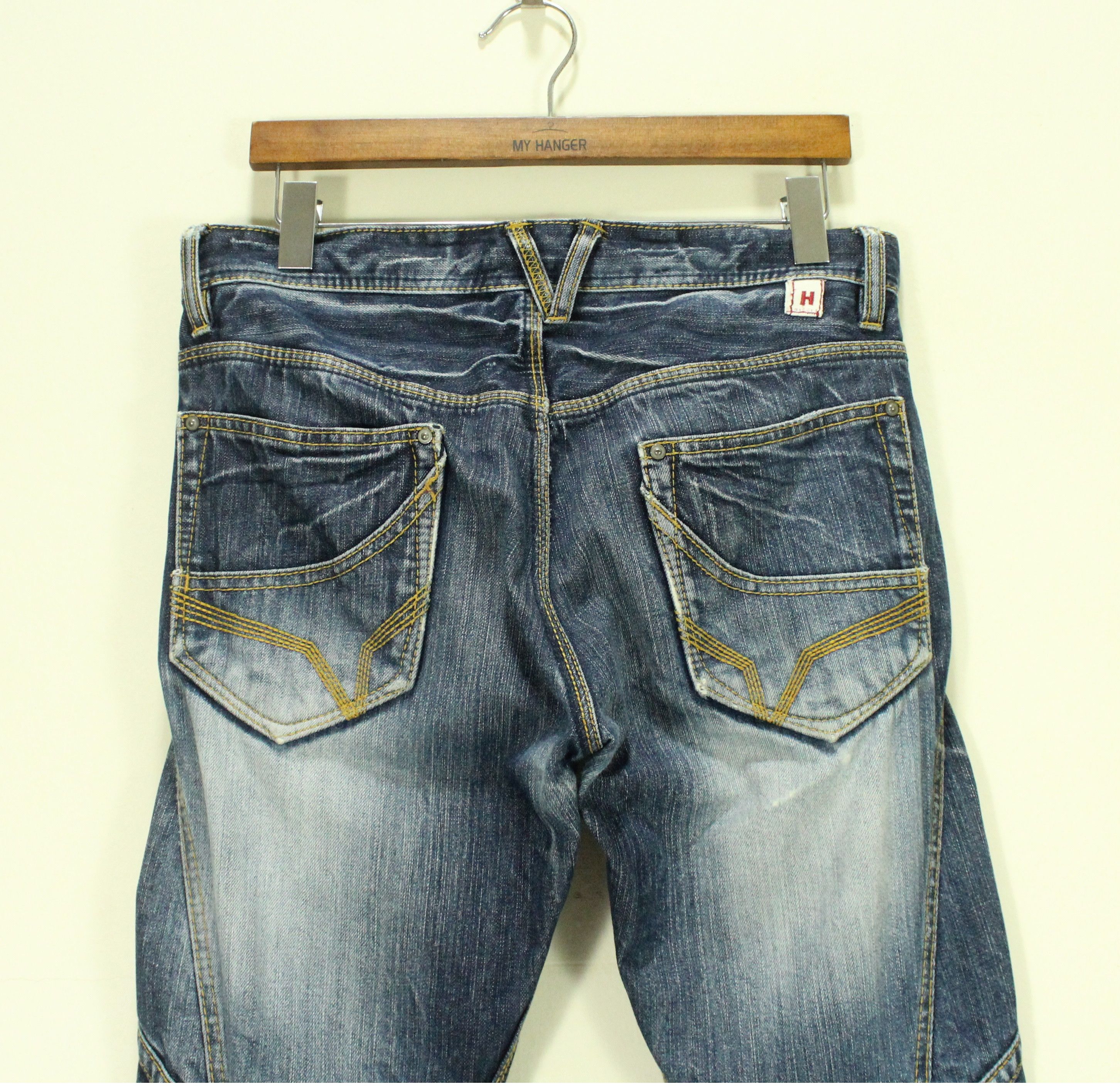 Matsuda Flared NICOLE HIDEAWAYS Denim Distressed kAPITAL LGB Style Size US 32 / EU 48 - 9 Thumbnail