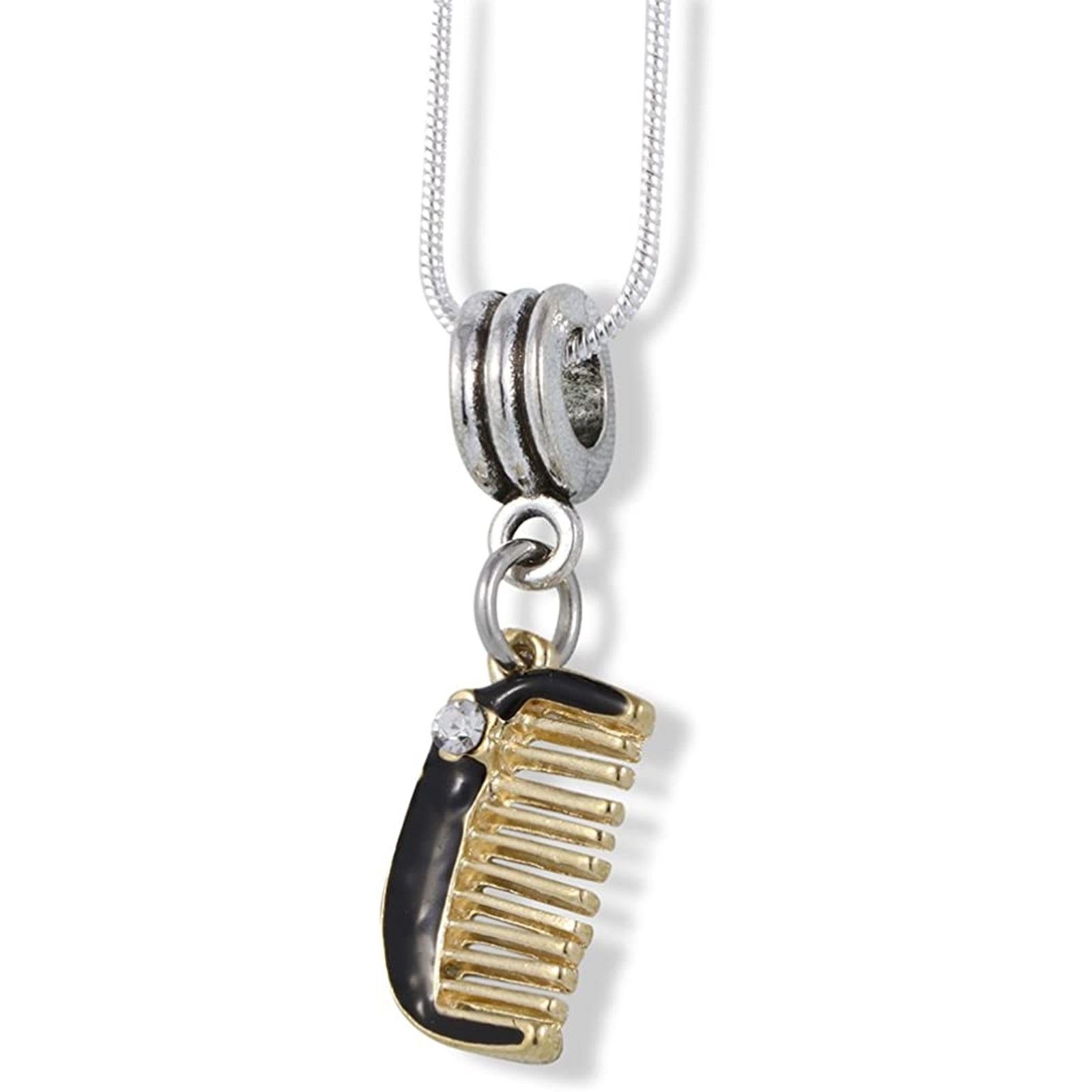 & Other Stories Black Comb with Gold Colored Teeth Charm Chain Necklace Size ONE SIZE - 1 Thumbnail
