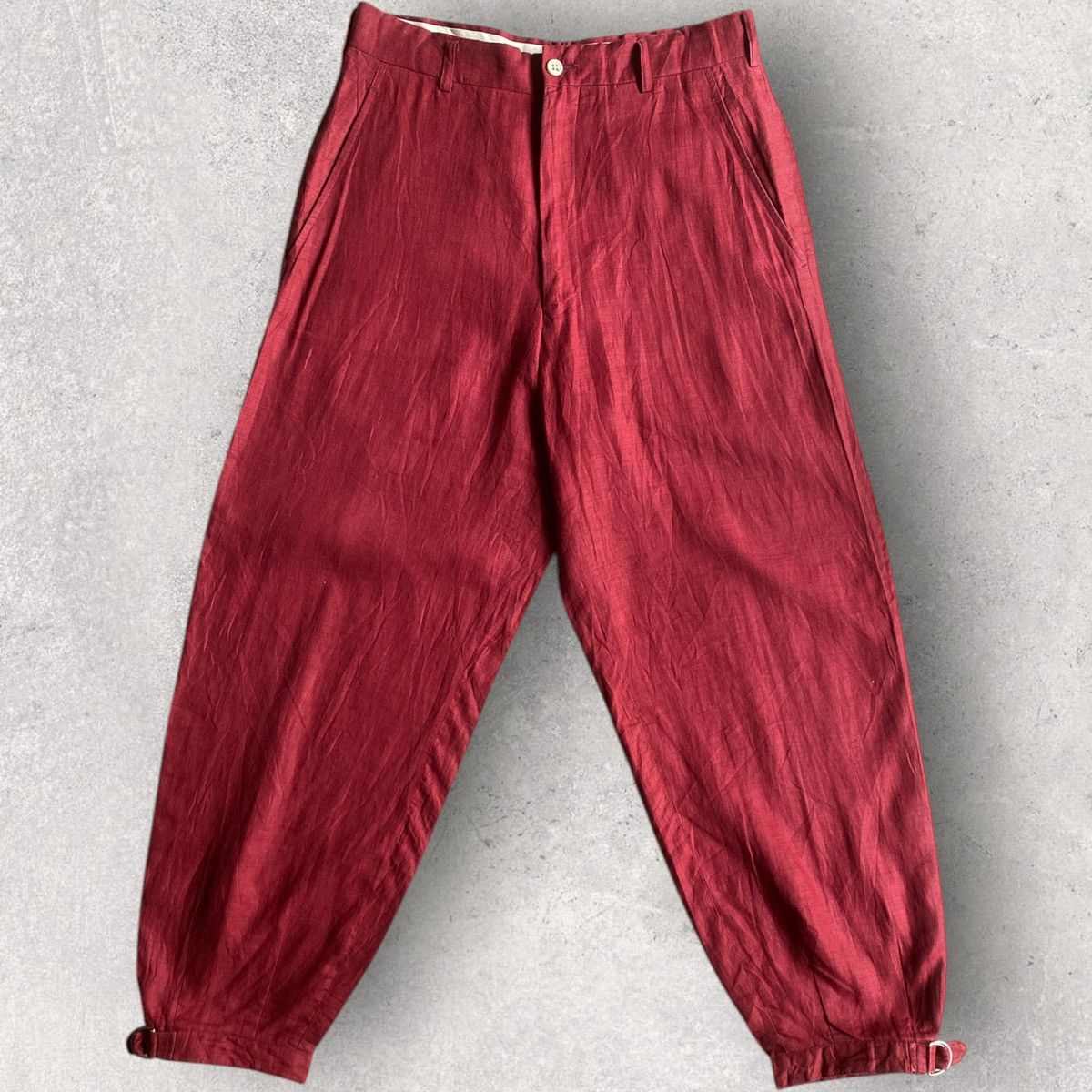 Comme des Garcons Homme Plus Vintage SS89 Linen Cropped Pants Size US 30 / EU 46 - 2 Thumbnail
