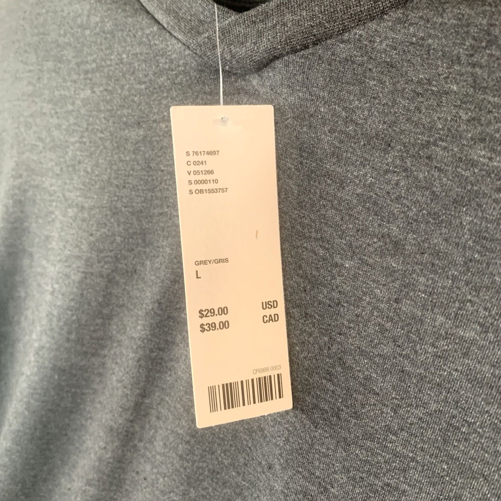 Urban Outfitters VINTAGE Urban Outfitters T-Shirt Mens L Gray Crew Neck Boxy NWT Size US L / EU 52-54 / 3 - 5 Thumbnail