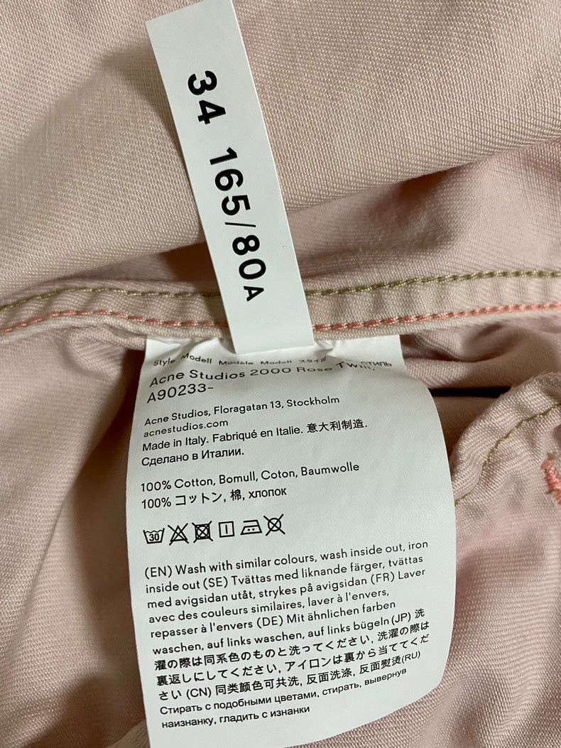 Acne Studios acne studios size:34 pink denim jacket 2504-Nextarrow Size US XS / EU 42 / 0 - 3 Thumbnail