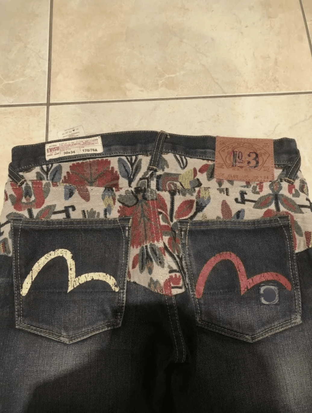 CLOT Evisu X CLOT Collab Mens Tribal Mayan Selvedge Denim Jeans Size US 30 / EU 46 - 3 Thumbnail