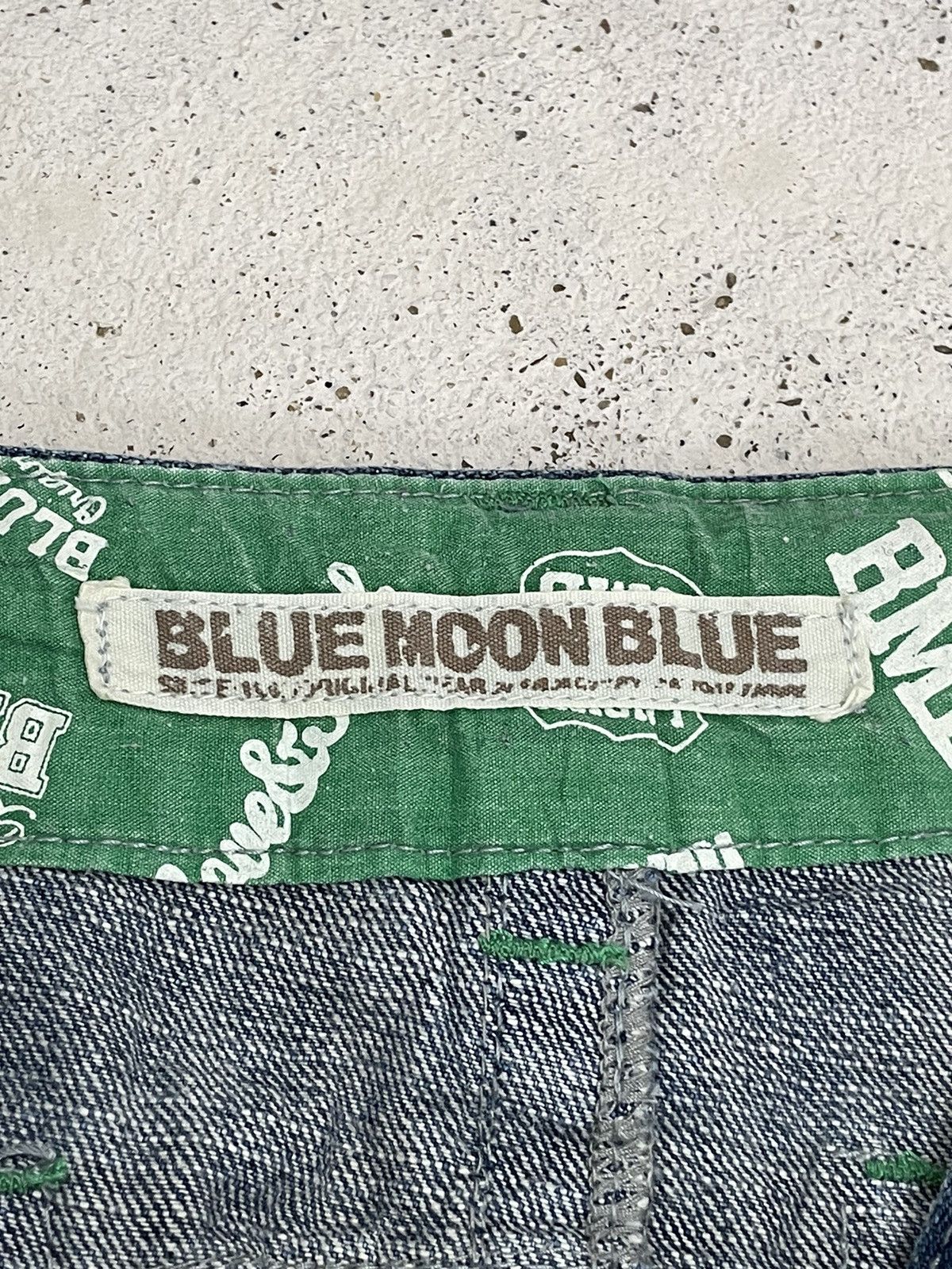 Blue Blue Japan Blue Moon Blue Wide Surf Y2K Style Back Pocket Printed Size US 30 / EU 46 - 21 Thumbnail