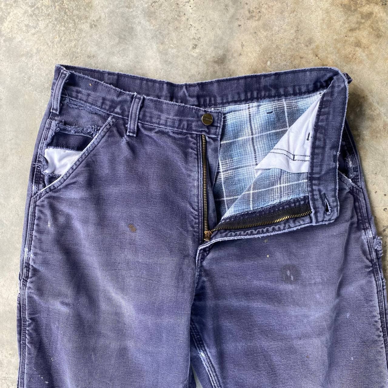 Carhartt × Vintage VINTAGE CARHARTT TRASHED Blanket Lined Dirty Carpenter Jean Size US 32 / EU 48 - 6 Thumbnail