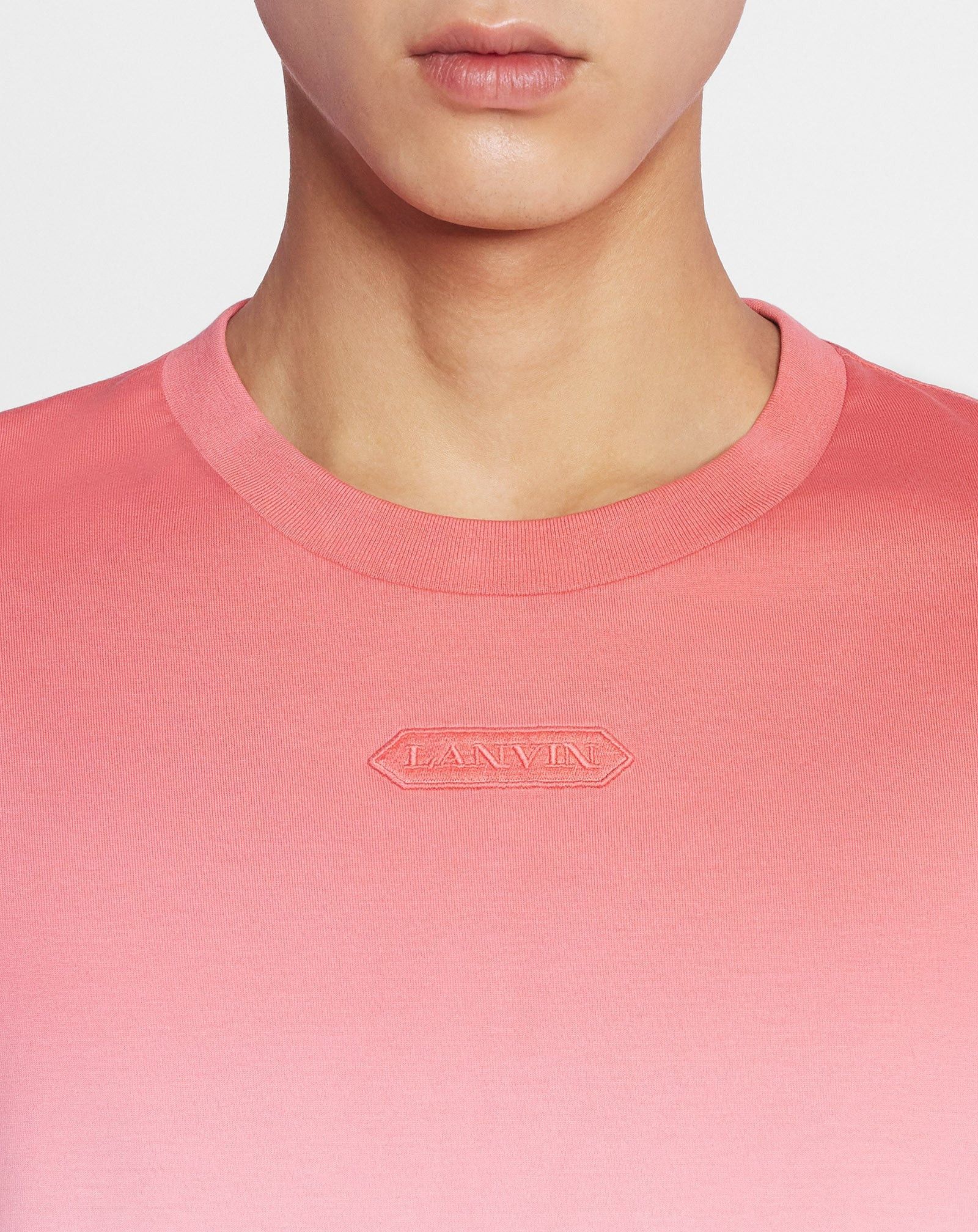 Lanvin o1mle0825 Straight Fit T-Shirt in Pink Size US L / EU 52-54 / 3 - 5 Thumbnail