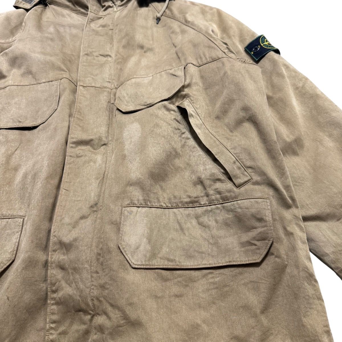 Stone Island Vintage 1994 Stone Island Raso Gommato Hooded Jacket Size US L / EU 52-54 / 3 - 5 Thumbnail