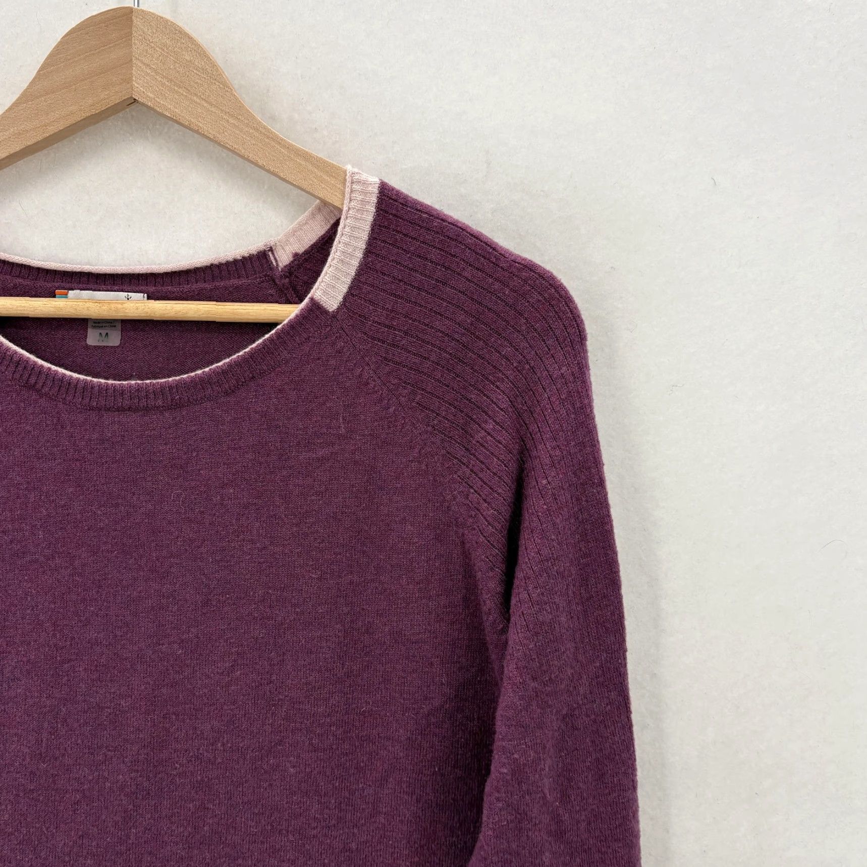 Smartwool SmartWool Sweater Womens Medium Purple Wool Crew Neck Bell Sleeve Lightweight Pullover Casual Fall Womens Size M / US 6-8 / IT 42-44 - 2 Thumbnail