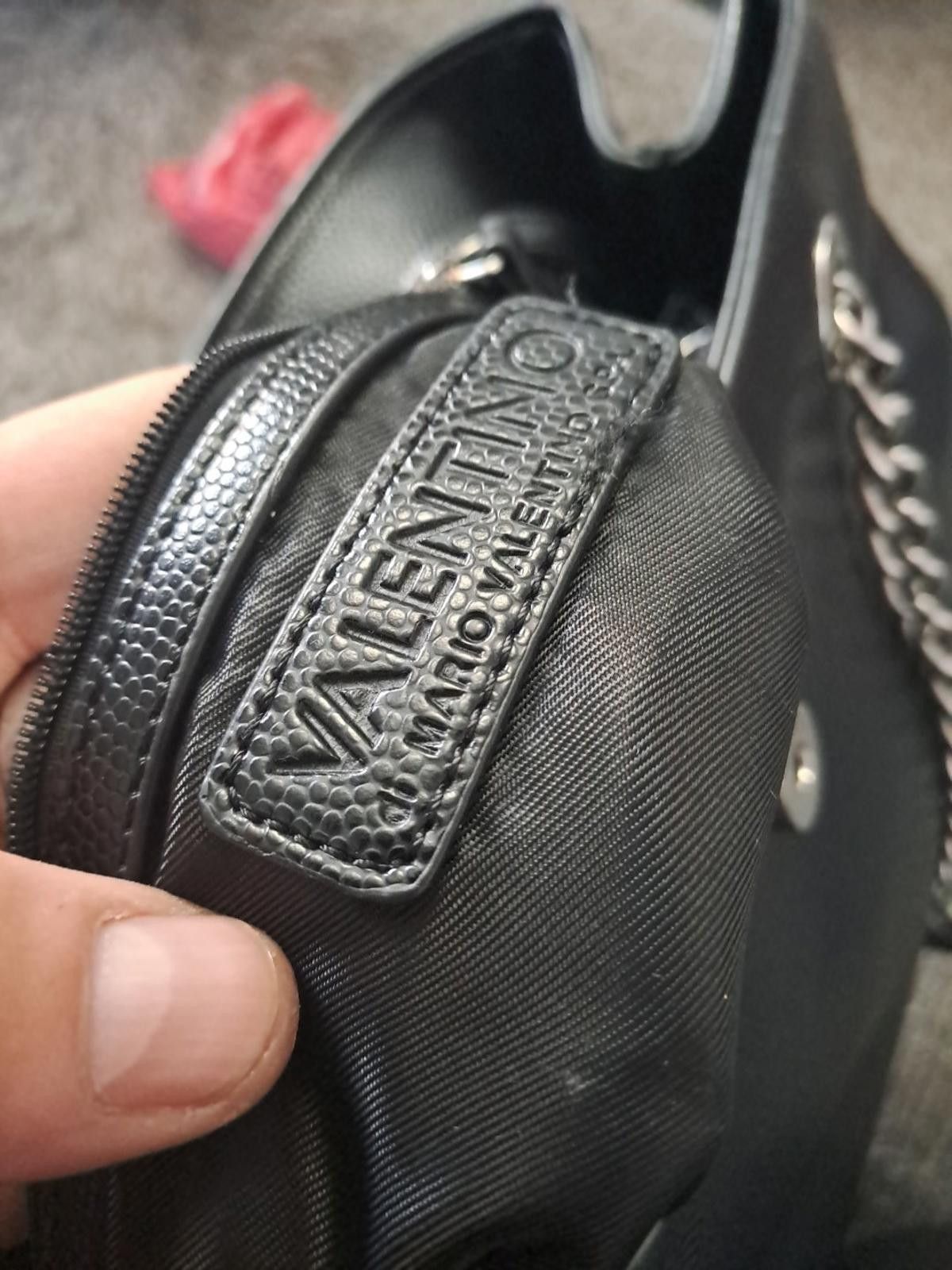 Valentino Valentino Ladies Black Leather Handbag Chain Strap Valentino Size ONE SIZE - 7 Thumbnail