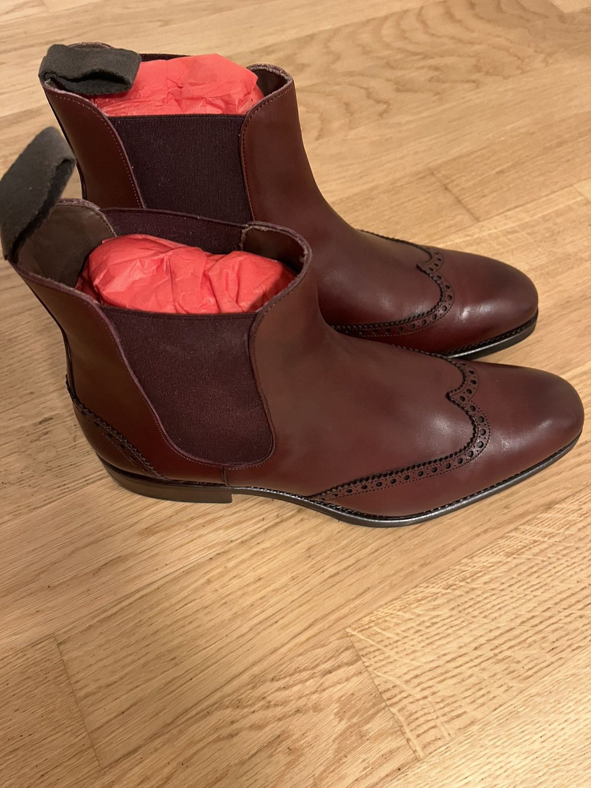 Carmina Burgundy Rain Chelsea Size US 6 / EU 39 - 3 Thumbnail