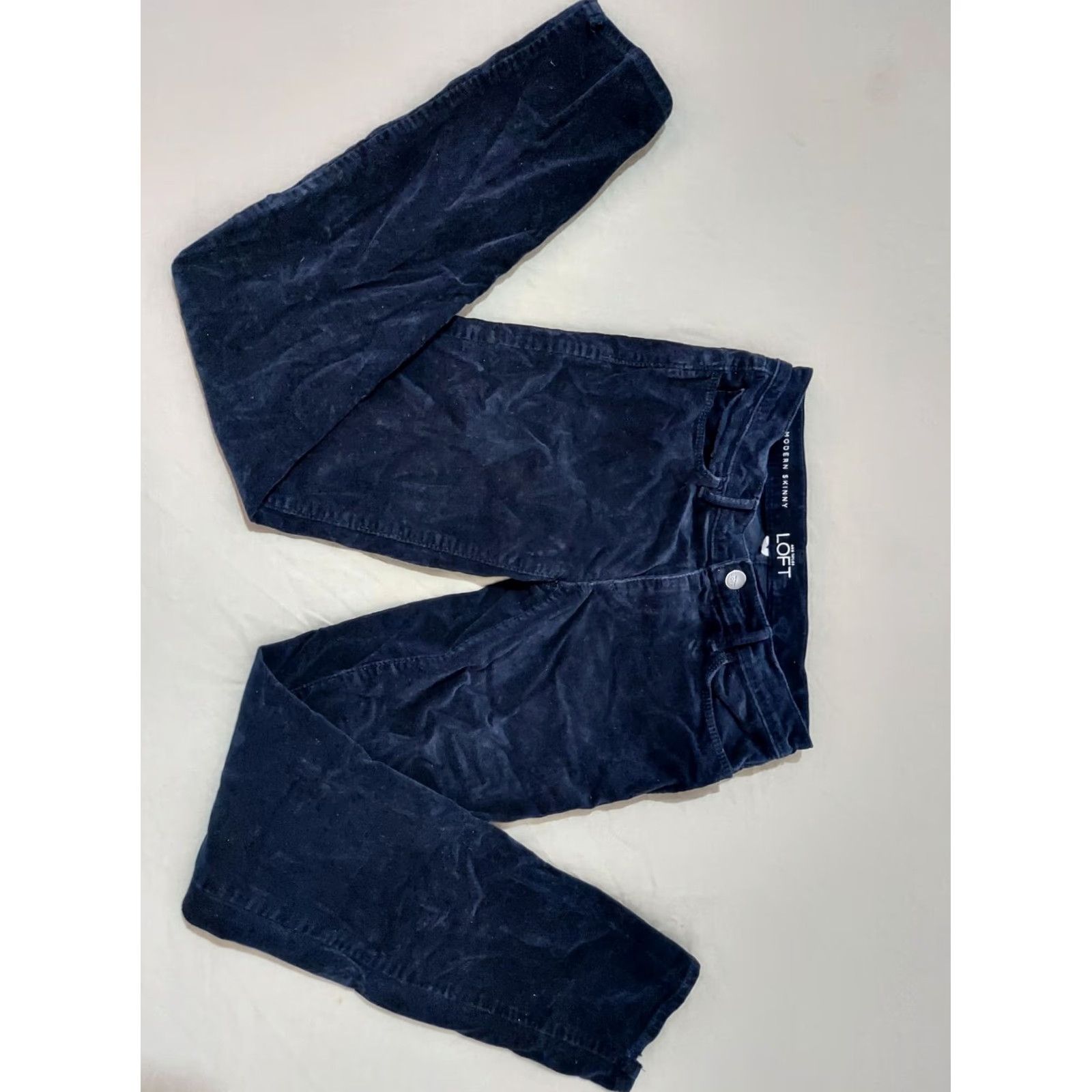 Ann Taylor Womens Ann Taylor Jeans Corduroy Skinny 2 Black Cotton Pants-2 Skinny Womens Mens? Size 26" / US 2 / IT 38 - 4 Thumbnail