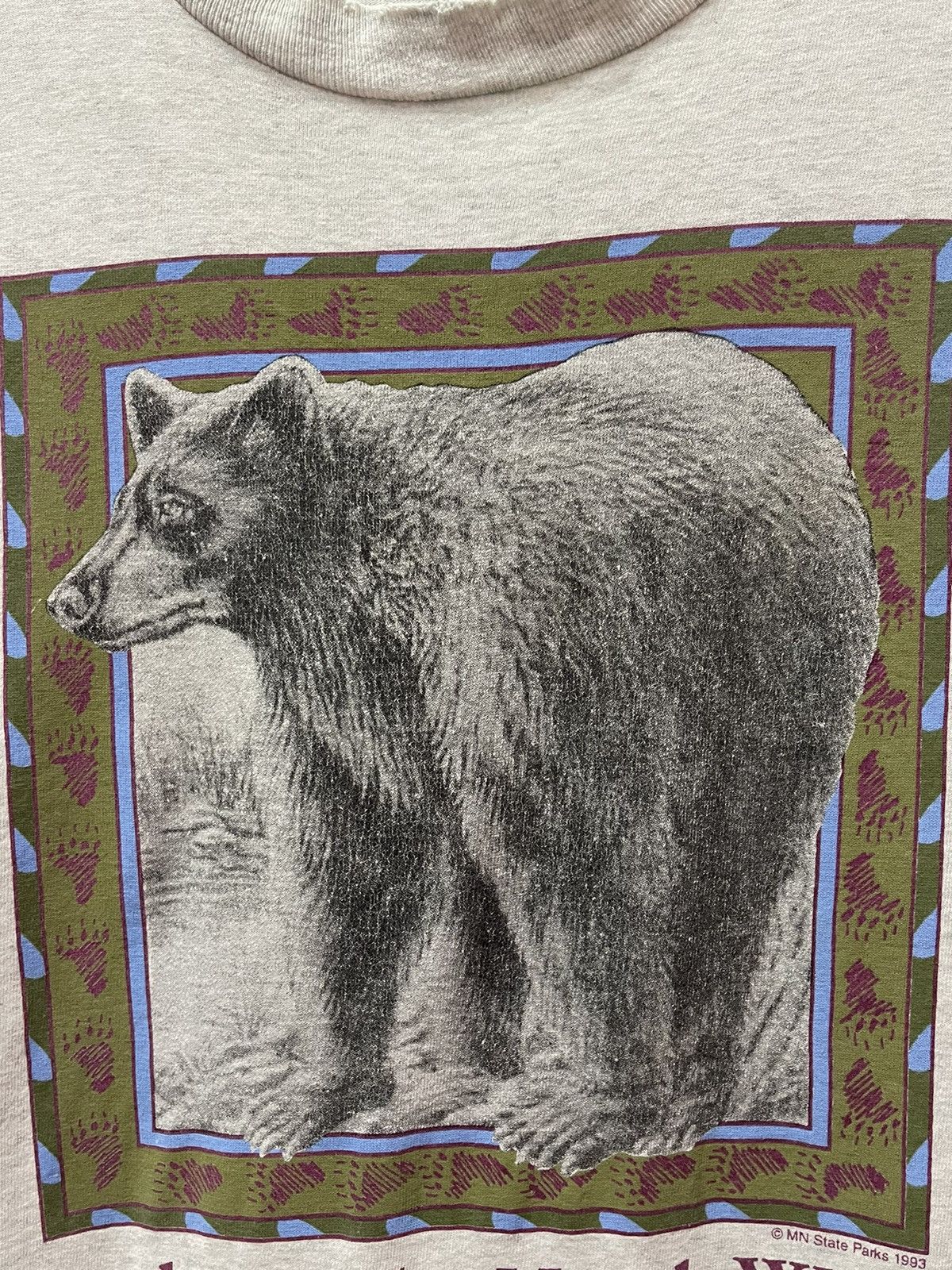 image of Animal Tee x Archival Clothing Vintage 90's Minnesota State Parks Very in Grey, Men's (Size XL)