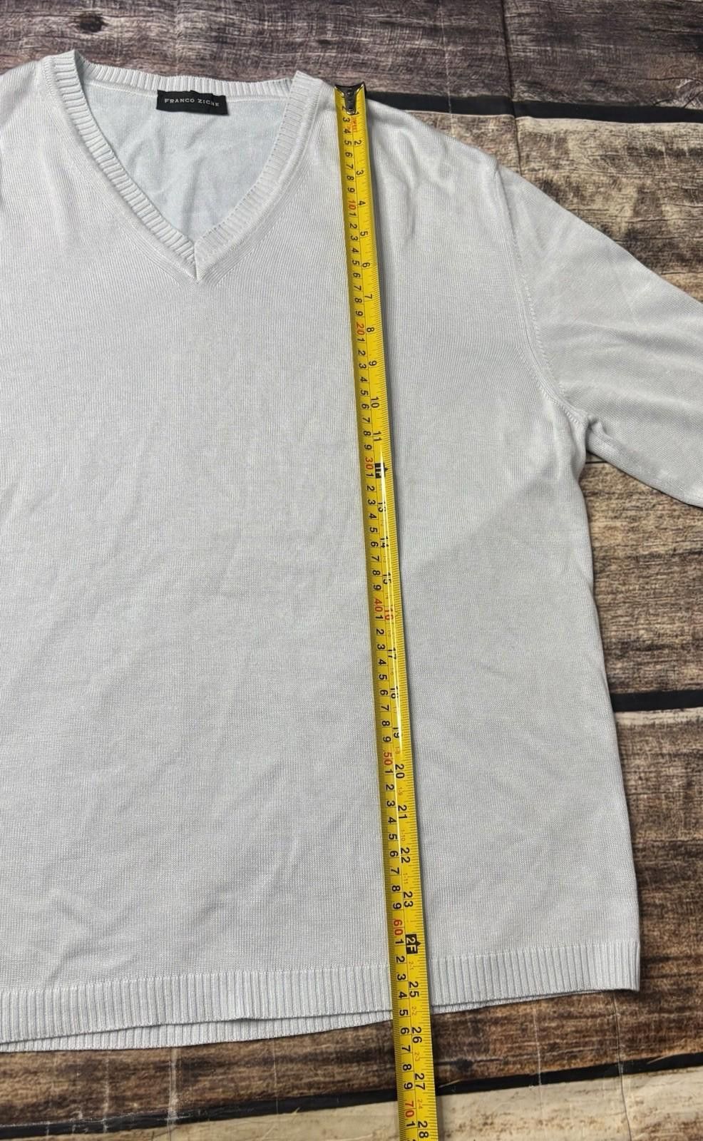 Other Franco Ziche Sweater Mens Medium Cotton Baby Blue Italy Made Size US M / EU 48-50 / 2 - 8 Thumbnail