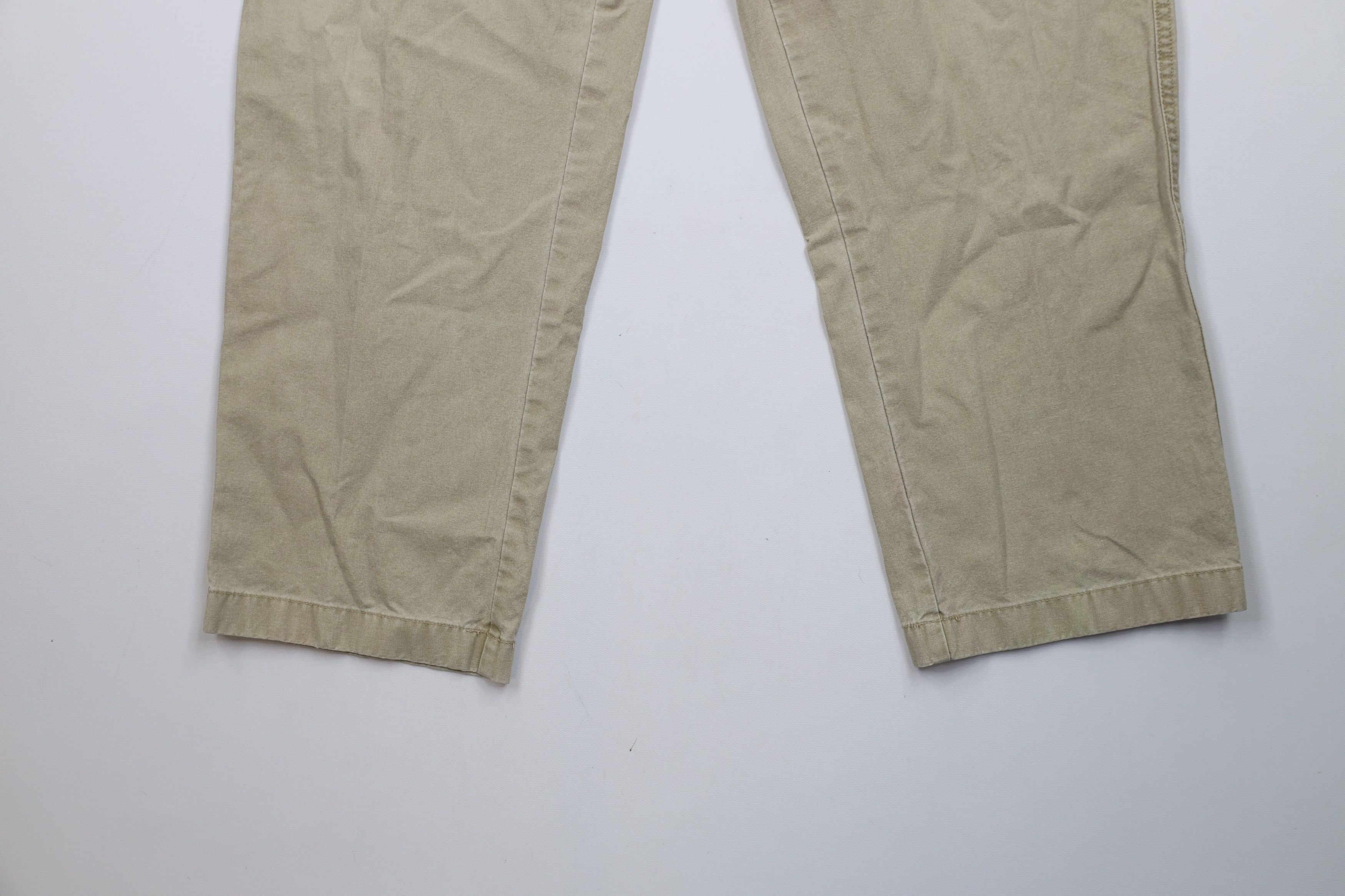 L.L. Bean × Vintage Vintage 90s LL Bean Stonewash Safari Bush Cargo Pants Beige Size US 35 - 4 Thumbnail