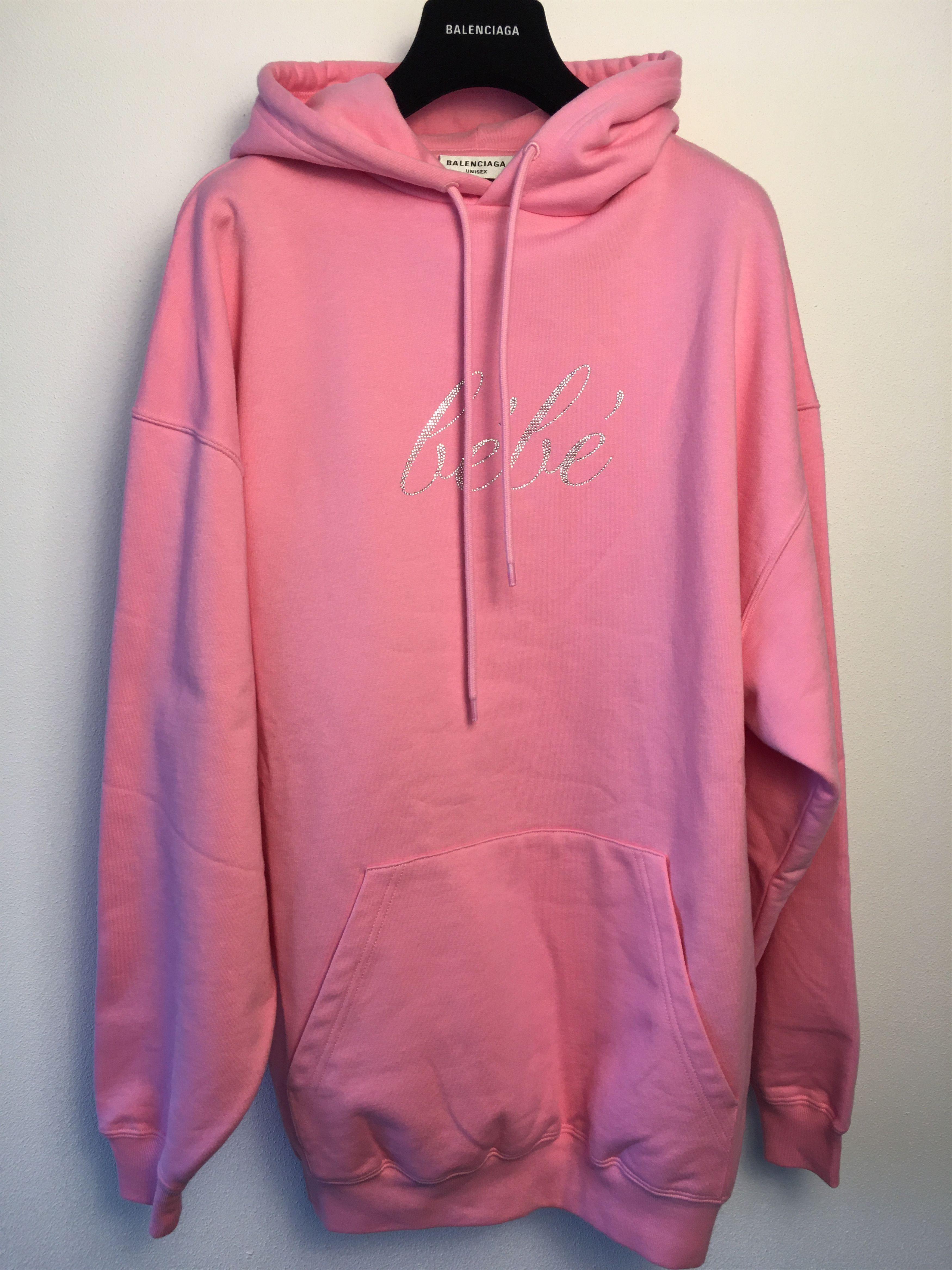 image of Balenciaga Hoodie Print Bebe in Pink, Women's (Size XS)