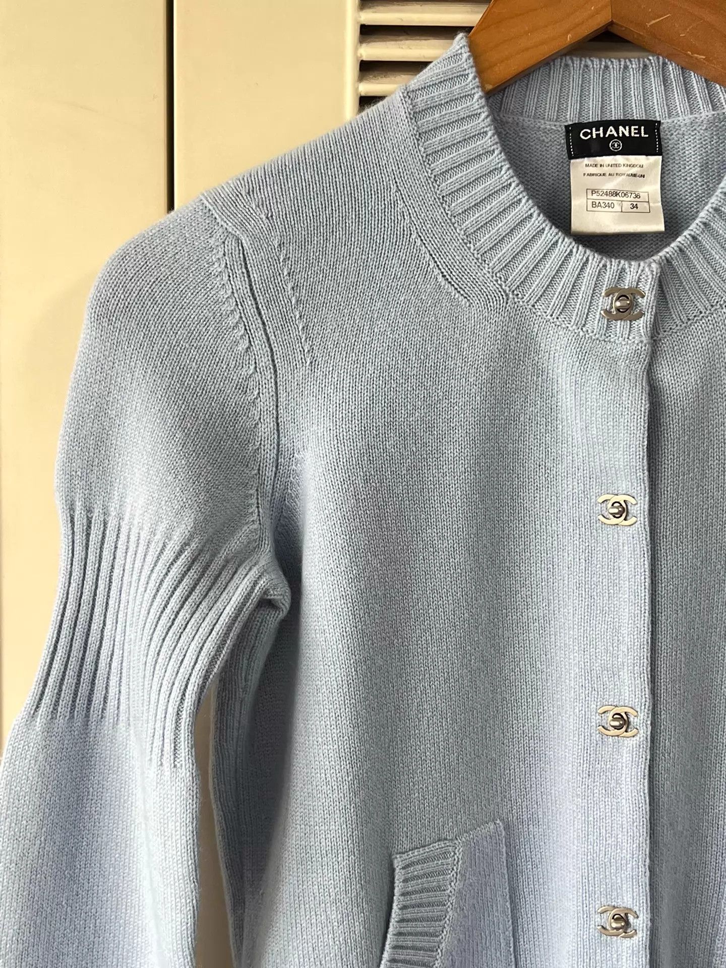 Chanel Chanel Baby Blue Schoolbag Buckle Cardigan 34 Size XS / US 0-2 / IT 36-38 - 4 Thumbnail