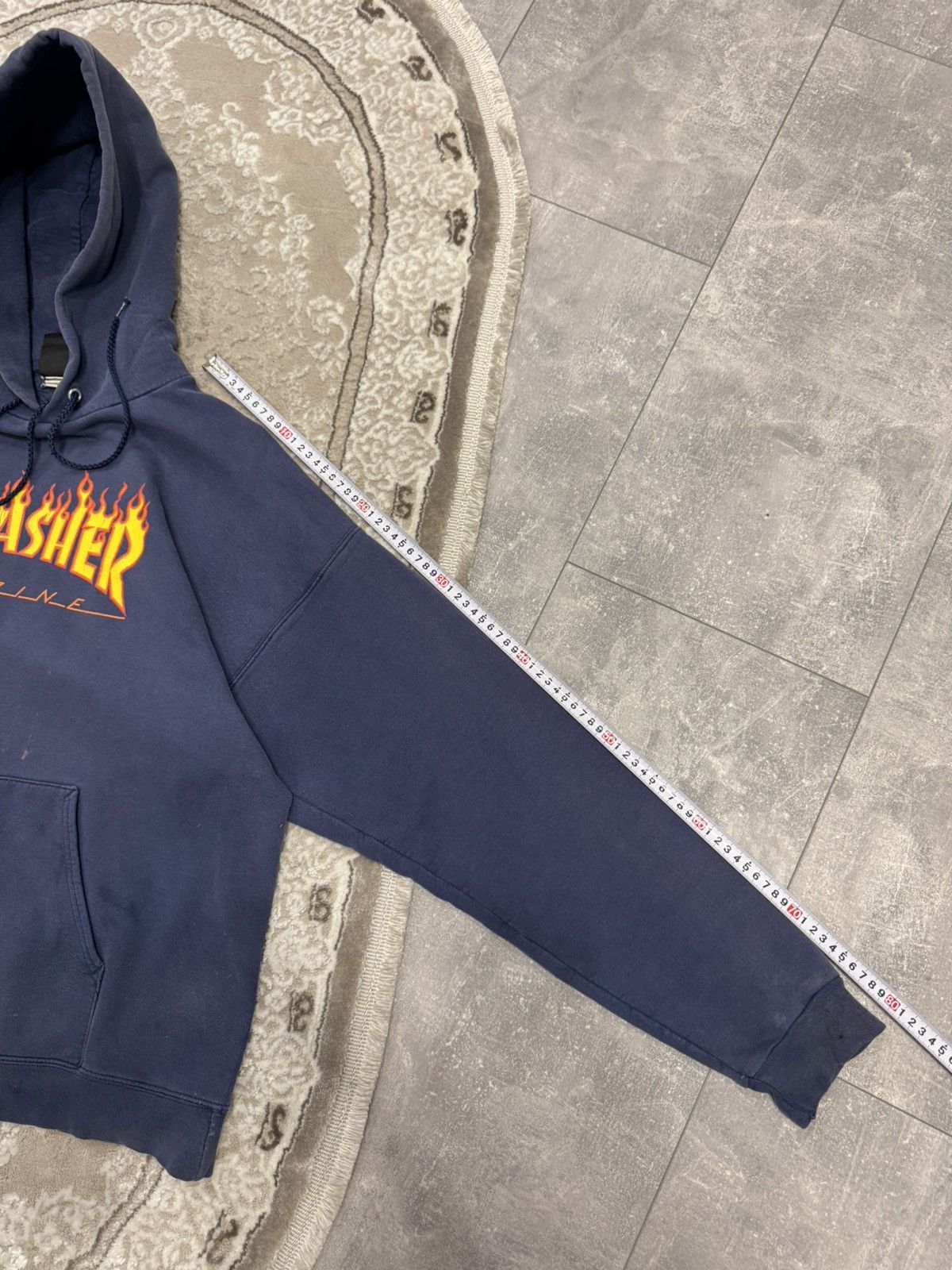 Thrasher Vintage 90s Thrasher Magazine Distressed Hoodie Sweatshirt Size US L / EU 52-54 / 3 - 7 Thumbnail