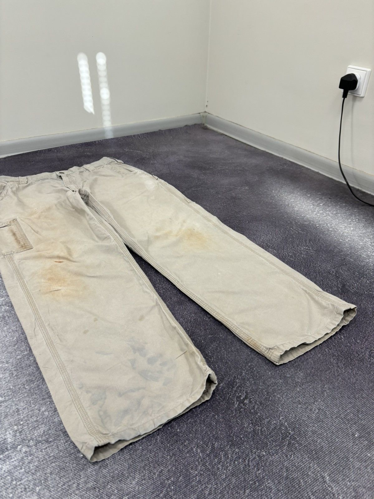 Carhartt Vintage Carhartt Beige Work Hype Carpenter Baggy Pants Size US 36 / EU 52 - 11 Thumbnail