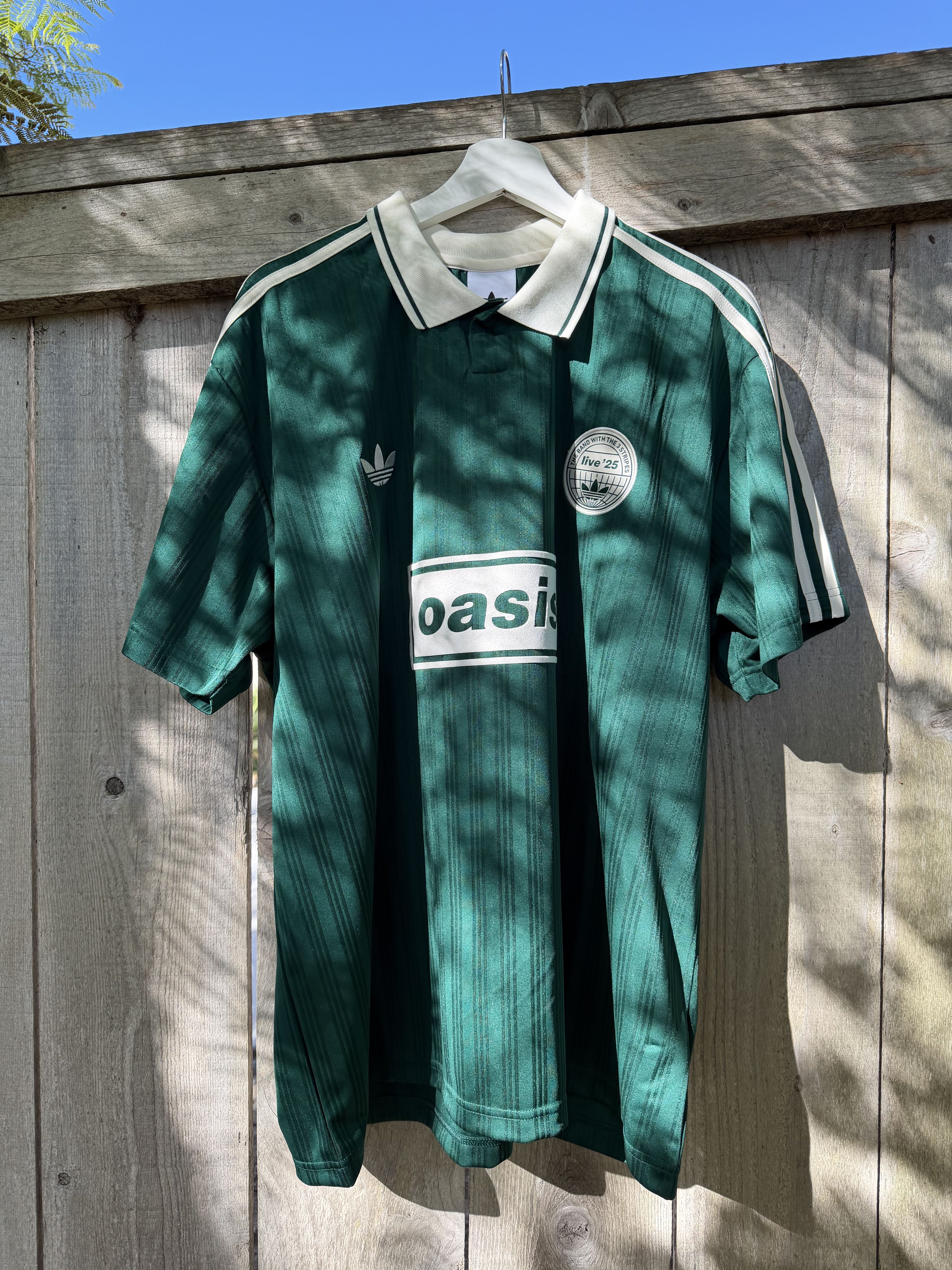 OASIS x ADIDAS Live 25 Football Jersey Green Cream