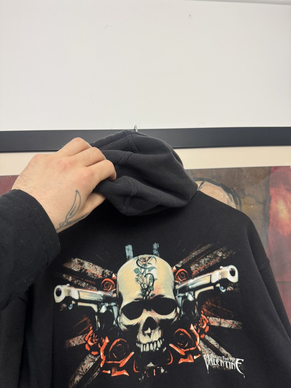 Band Tees VINTAGE Y2k Bullet For My Valentine Band Hoodie Rock Skull Size US L / EU 52-54 / 3 - 4 Thumbnail