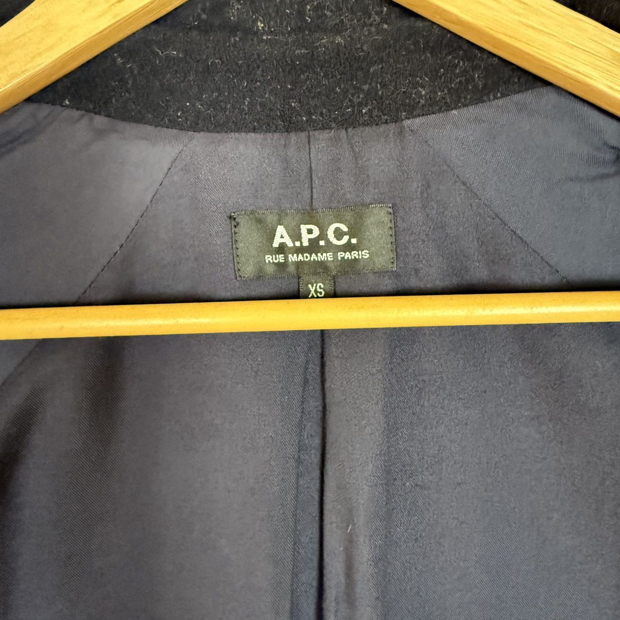 A.P.C. A.P.C. Rue Madame Paris Wool Mac Coat Navy Size US XS / EU 42 / 0 - 12 Thumbnail