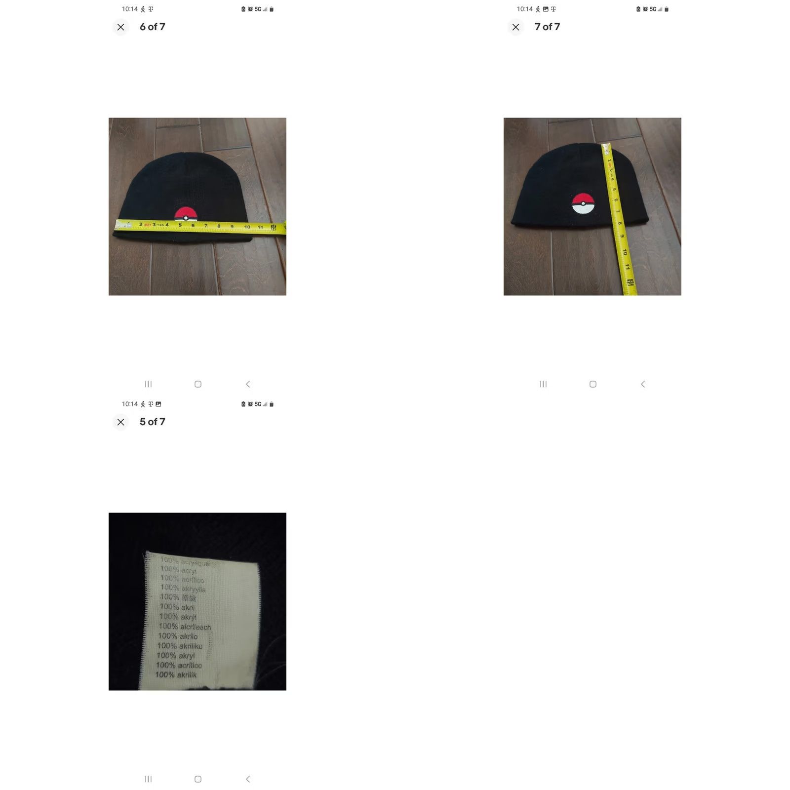 Vintage VINTAGE Bioworld Beanie Cap - Pokemon POKEBALL Black Warm Cloth Winter Cap Mens Beanie Cartoon Winter Mens Size ONE SIZE - 8 Thumbnail